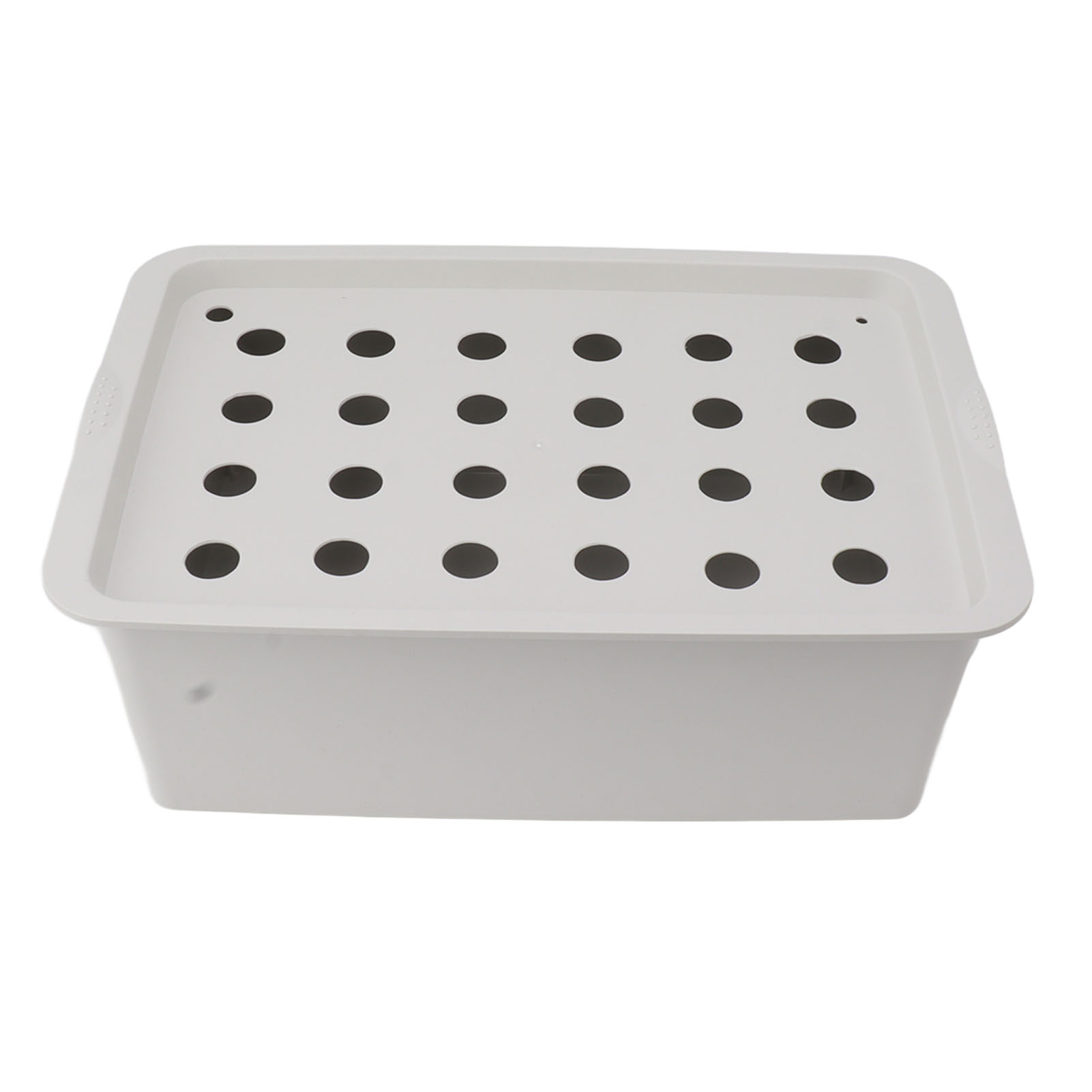 Graue Hydroponik-pflanzbox Mit 24 Löchern, Zeitschaltuhr, Sauerstoffpumpe Und 220-v-eu-stecker