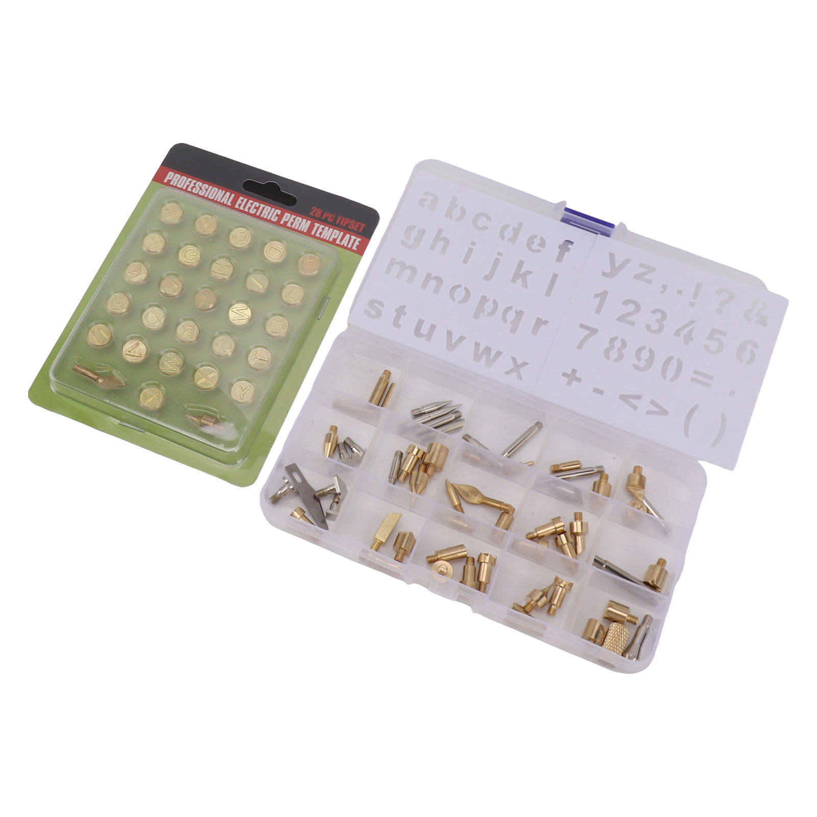 84-teiliges Set Aus Brennspitzen, Brennwerkzeugen, Holzschnitzspitzen, Prägebuchstaben Und Schnitzarbeiten