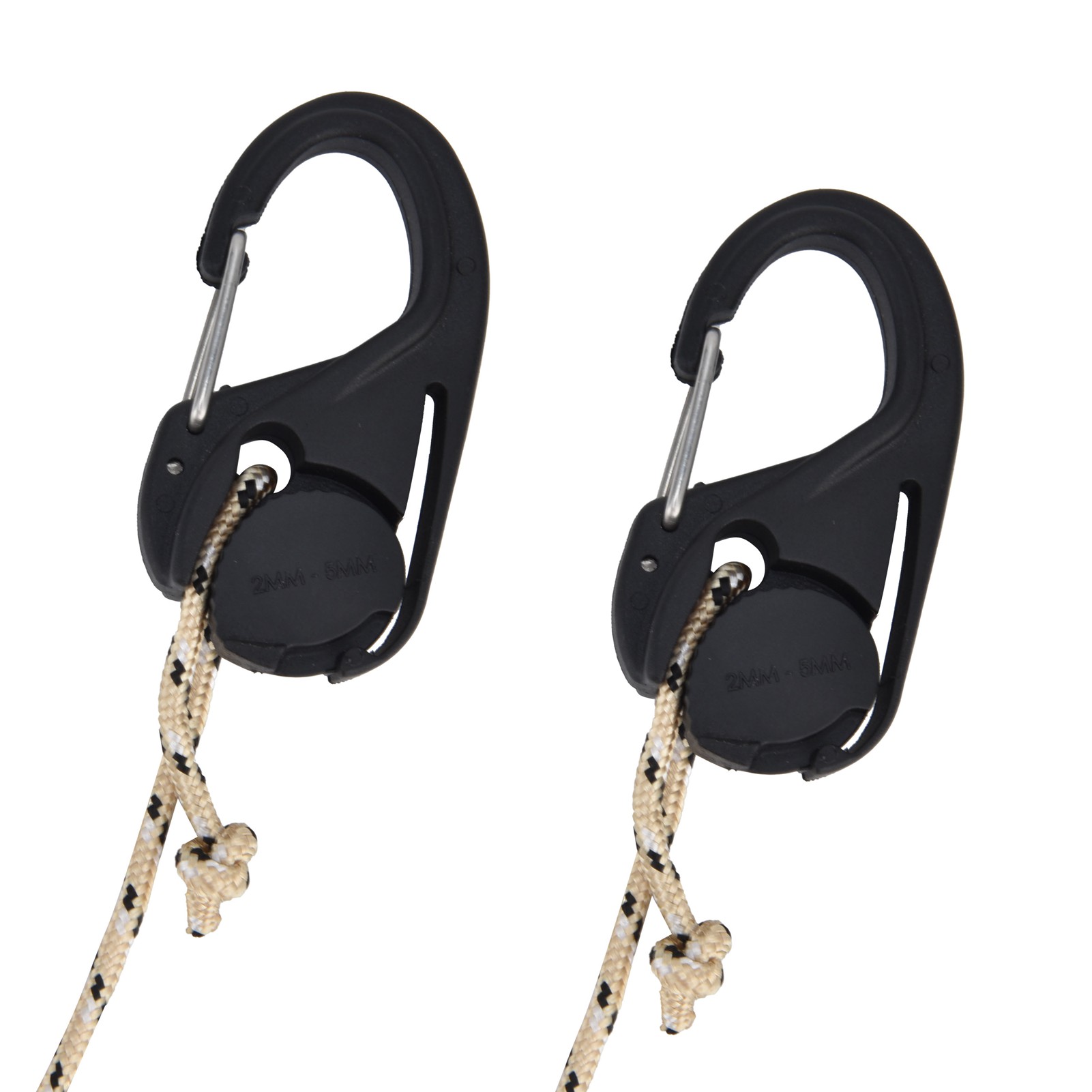 2 Stück Robuste Seilspanner Mit Ratsche, Karabiner Zur Seilsicherung, Zeltbefestigung Außen