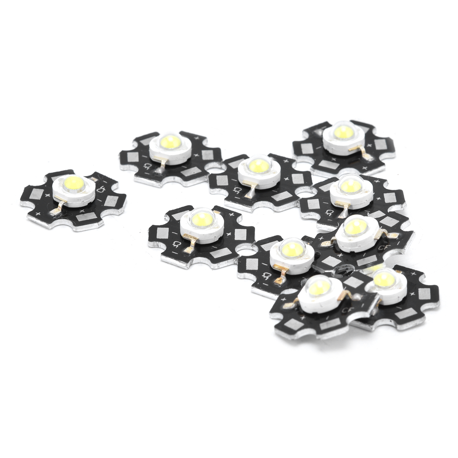 10 Ultrahelle 3v-led-diy-lichtperlen Für Deckenleuchten, Taschenlampen, Tischlampen, 6500k Weißlicht, 1w