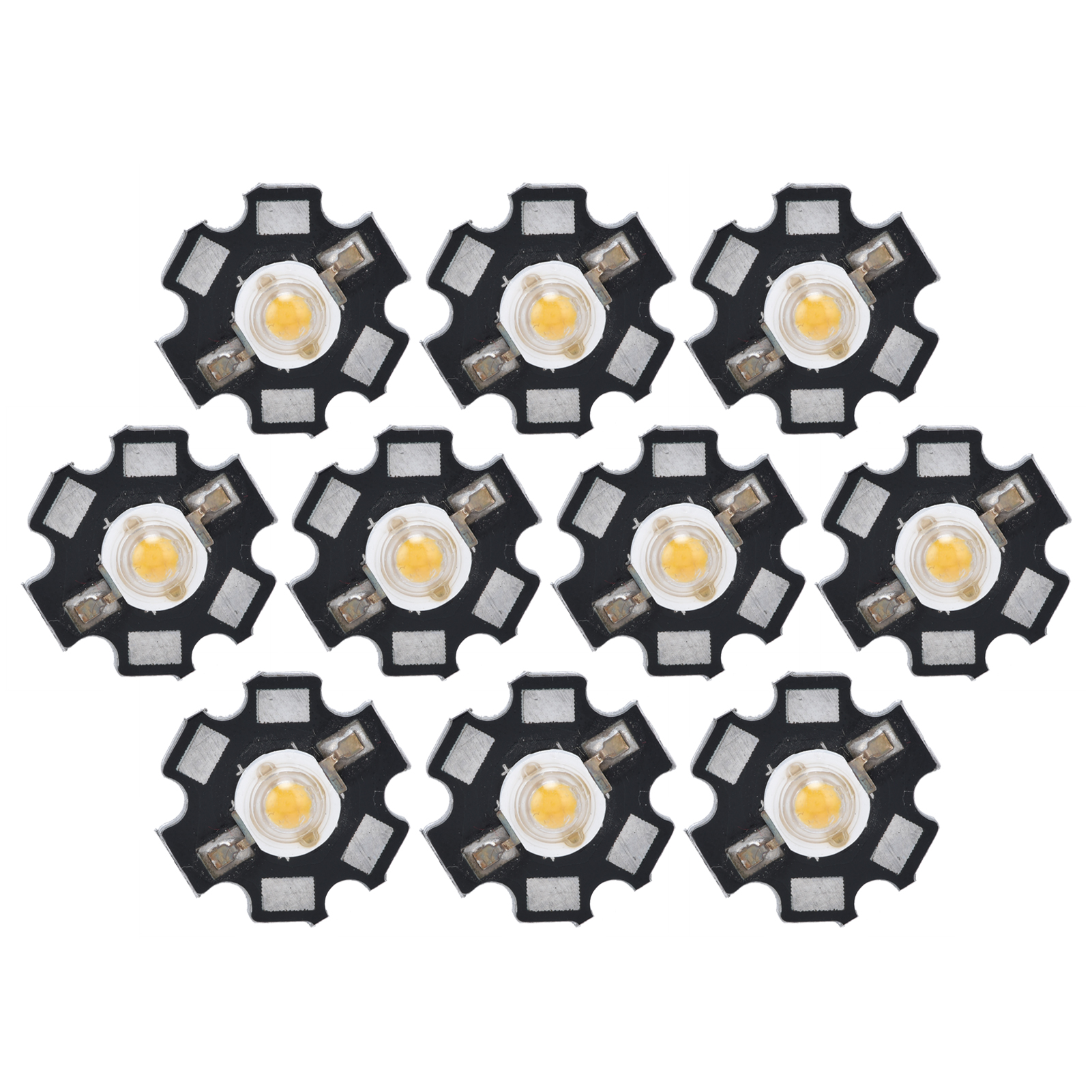 10 Ultrahelle 3v Led-diy-lichtperlen Für Deckenleuchten, Taschenlampen, Tischlampen, Warmweißes Licht (3000k), 3w