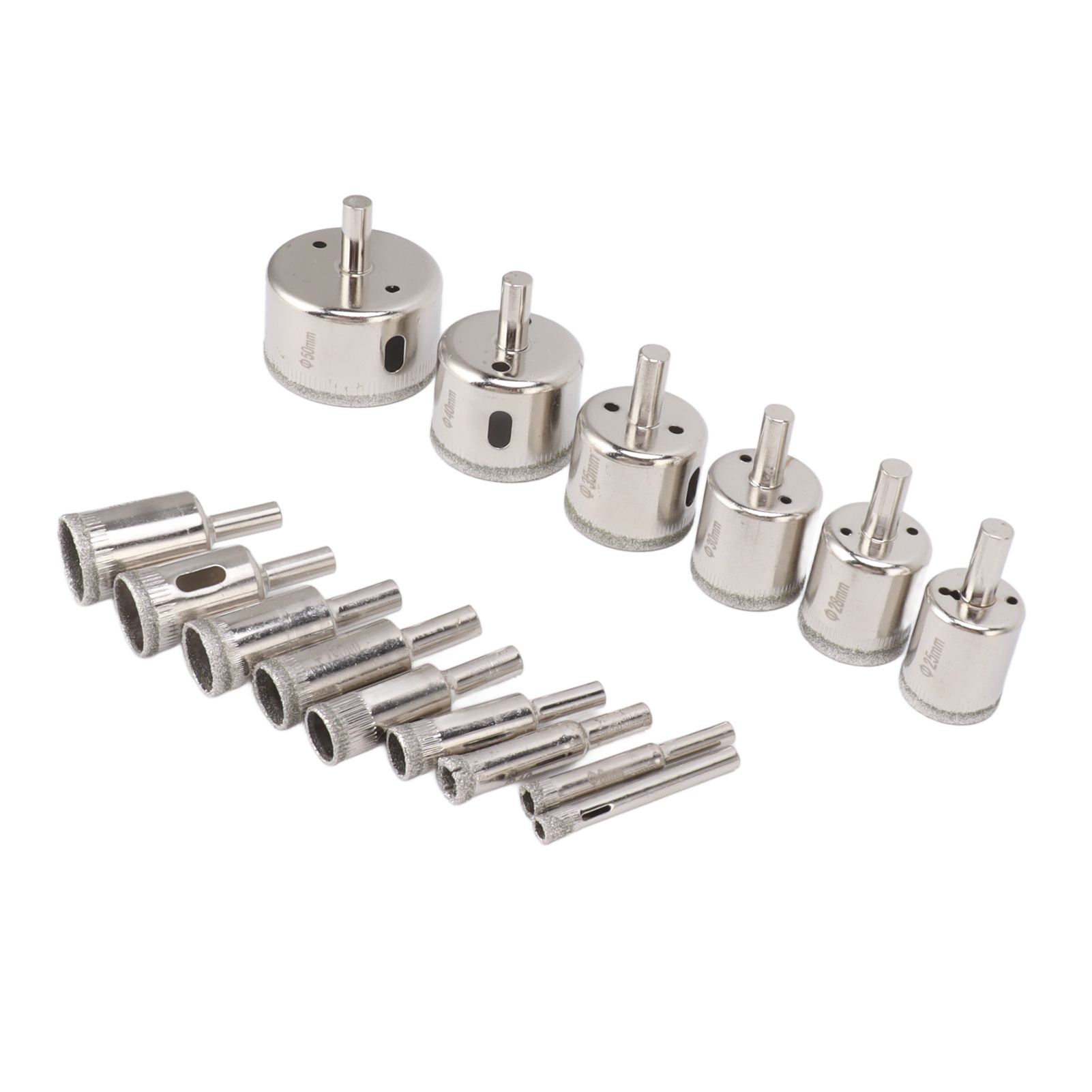 Set Mit 15 Diamantbohrern, Lochsägen-set, Werkzeugset Zum Schneiden Von Glas, Keramikfliesen, Marmor Und Porzellan, 6-8-10-12-14-16-18-20-22-25-28-30-35-40-50 Mm