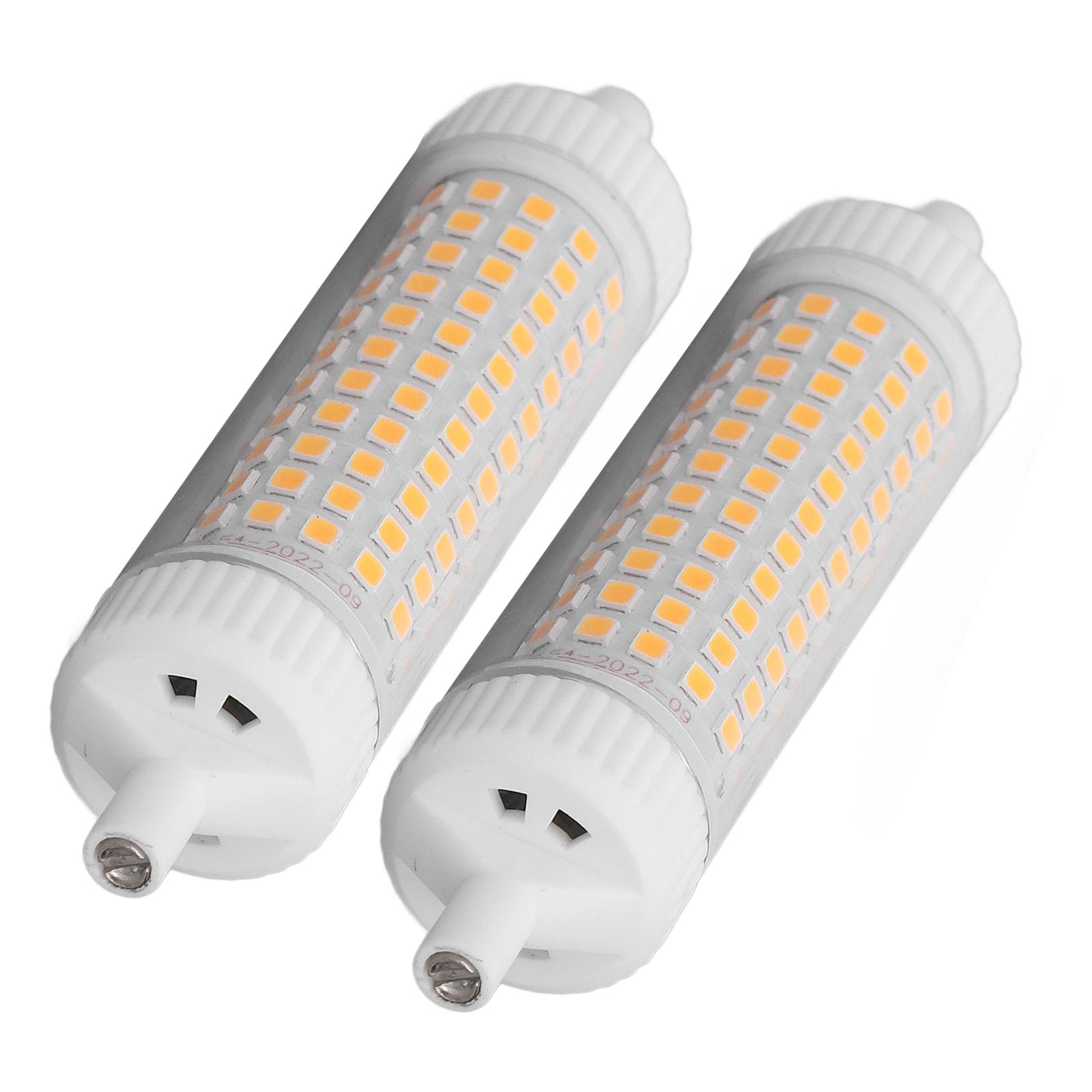 2 Stück R7s Led-lampen, 118 Mm, Dimmbar, 15 W, 154 Leds, Doppelseitiger Strahler Für Die Heimwerbung, 220 V, Warmweißes Licht