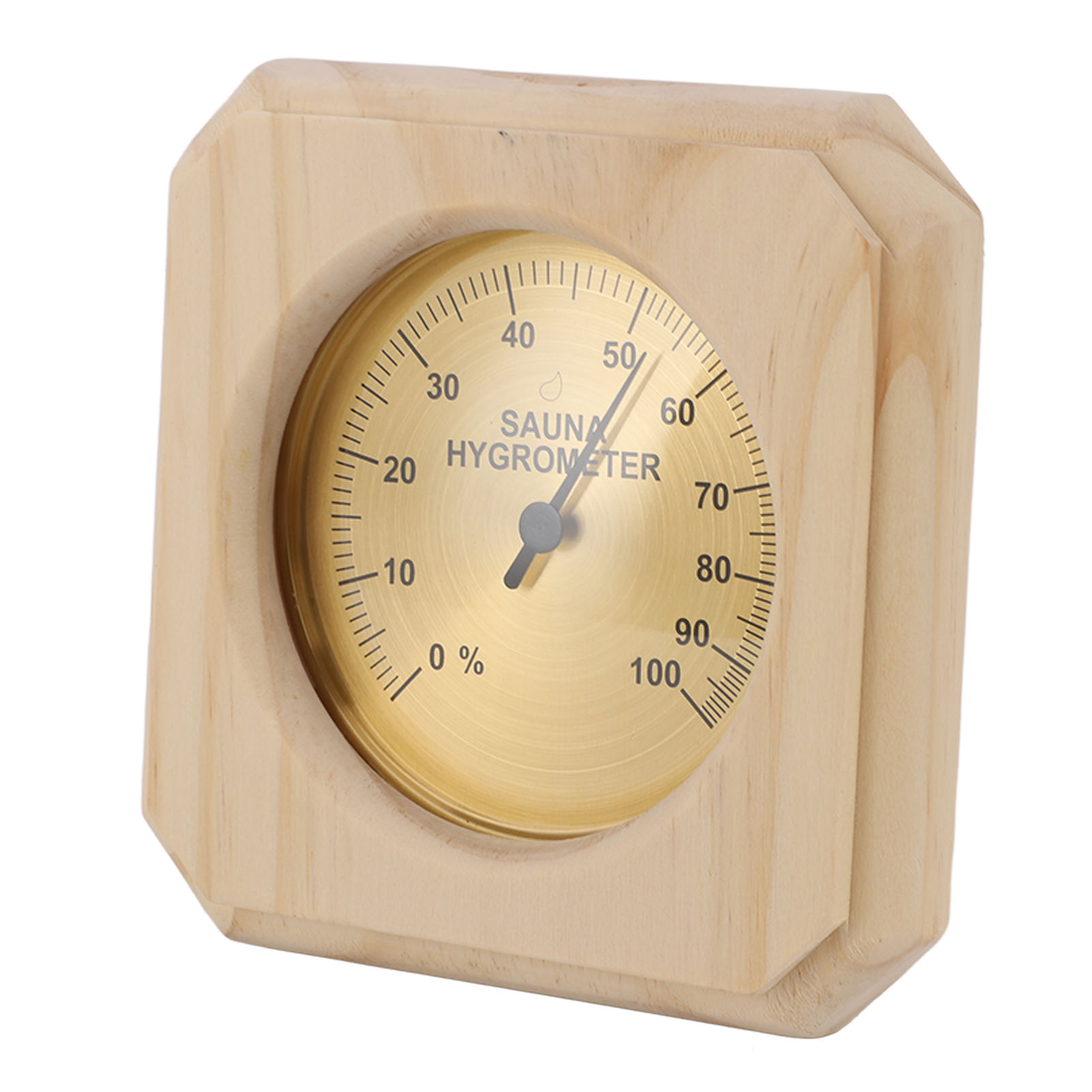 Wandmontierter Sauna-hygrothermograph Aus Holz. Zuverlässige Und Präzise Messung Von Luftfeuchtigkeit Und Temperatur In Der Sauna.