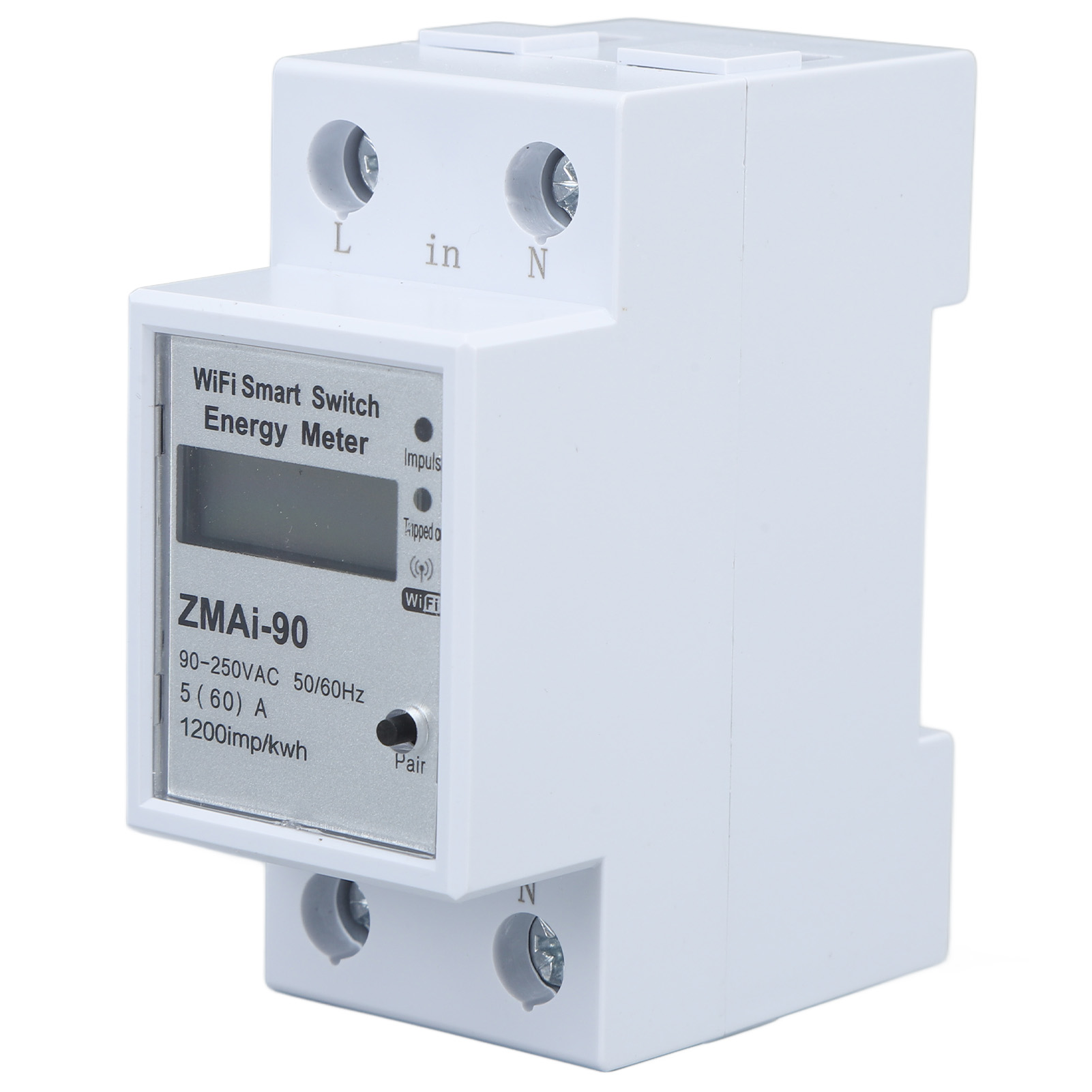Einphasen-stromzähler, Wlan-zählerschalter, Stromzähler, App, Fernbedienung, Strommonitor 110–230 V