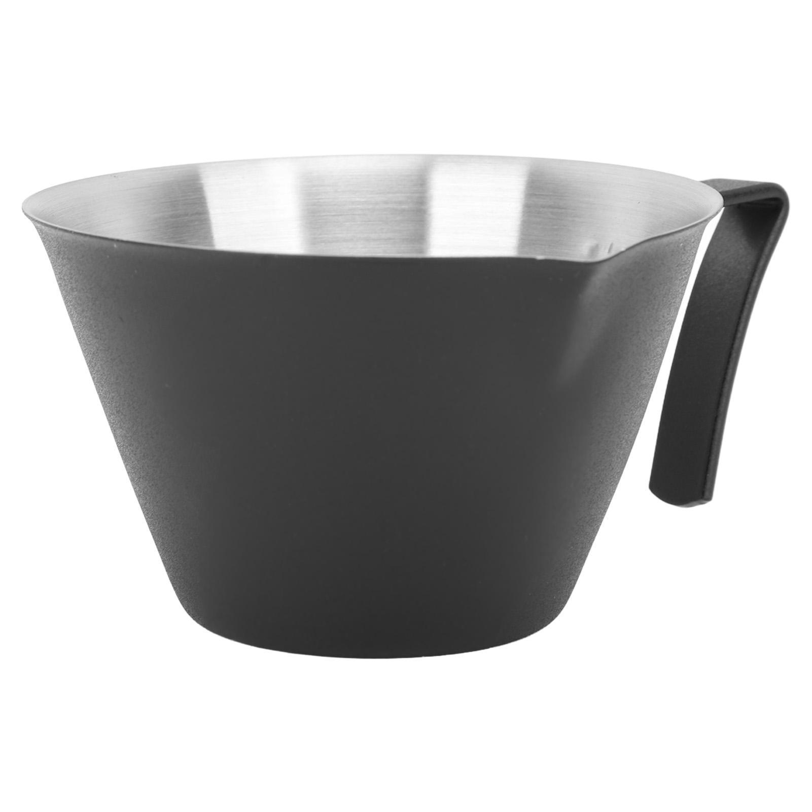 100-ml-kaffeemessbecher Aus Edelstahl 304, Tragbarer, Rostfreier Metallmessbecher Für Zuhause, Café, Büro, Hotel, Mattschwarz
