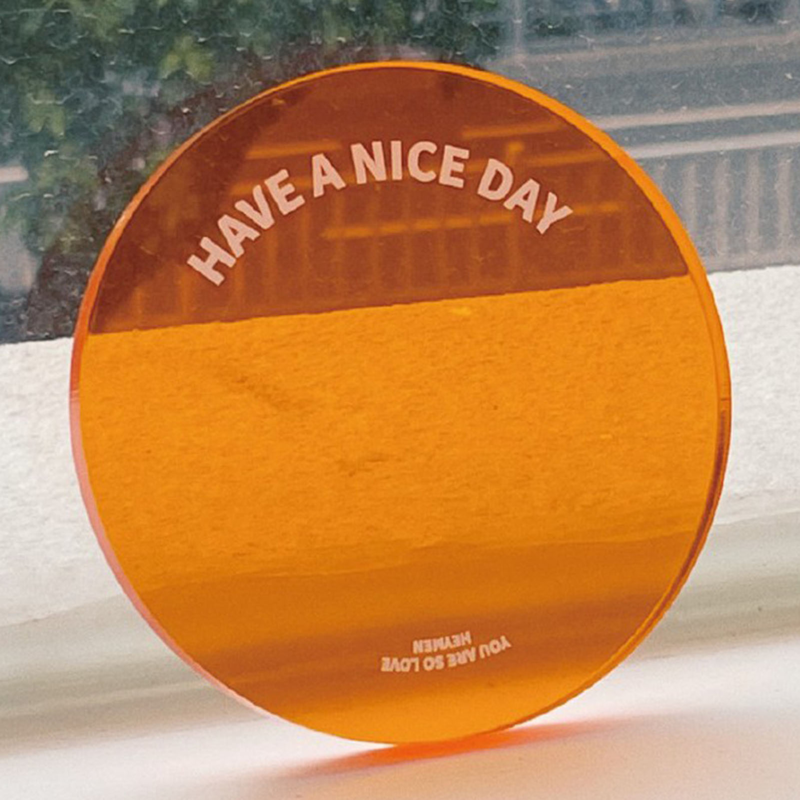 Minimalistische, Wärmeisolierende, Dekorative Acryl-untersetzer Für Werbung, Wohnaccessoires, Orange
