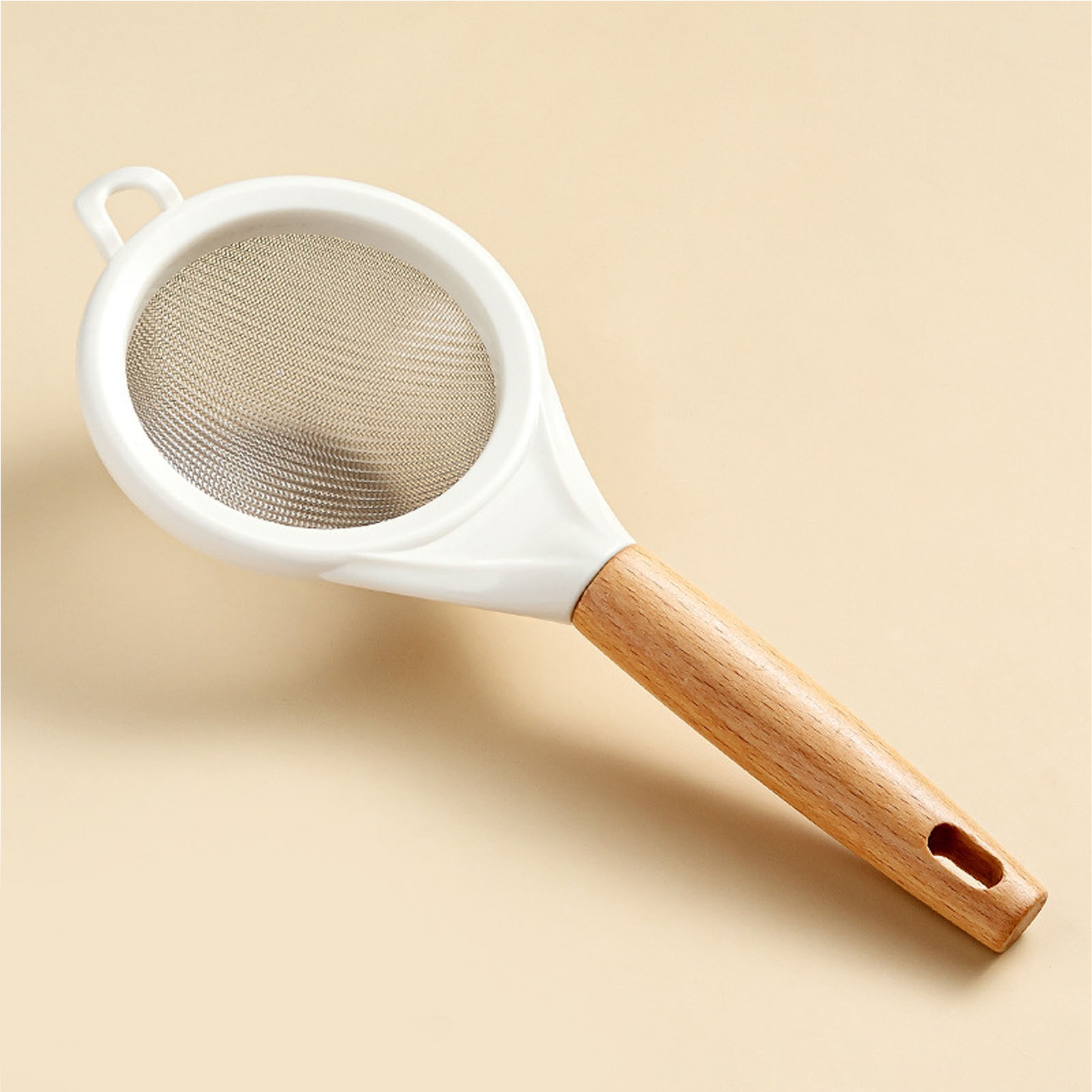 Feinmaschiges Edelstahl-lebensmittelsieb, Professionelles Mehlsieb, Holzgriff, Für Die Heimische Küche