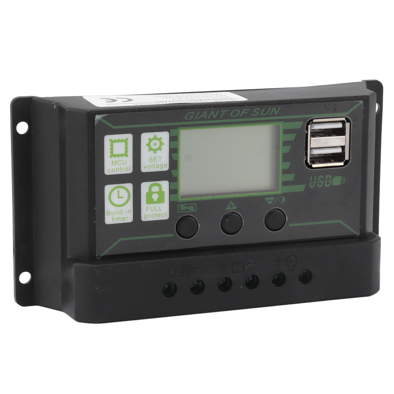 Solarladeregler Mit Lcd-display, Zwei Usb-anschlüssen, Pwm-ladung, 5v Abs, Solarmodulregler Für 200a Solarmodule
