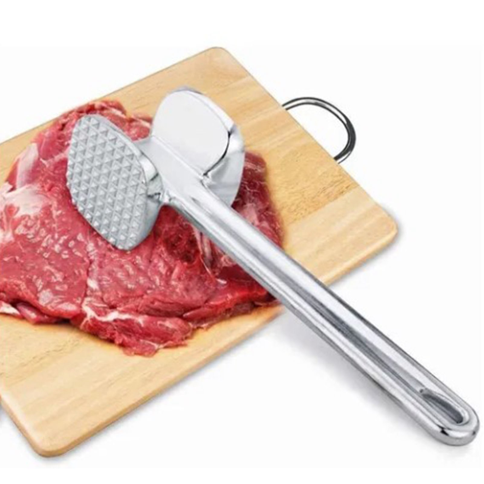 Fleischzartmacher, Aluminium, Rund, Silber, Ergonomisch, Für Steaks In Der Küche