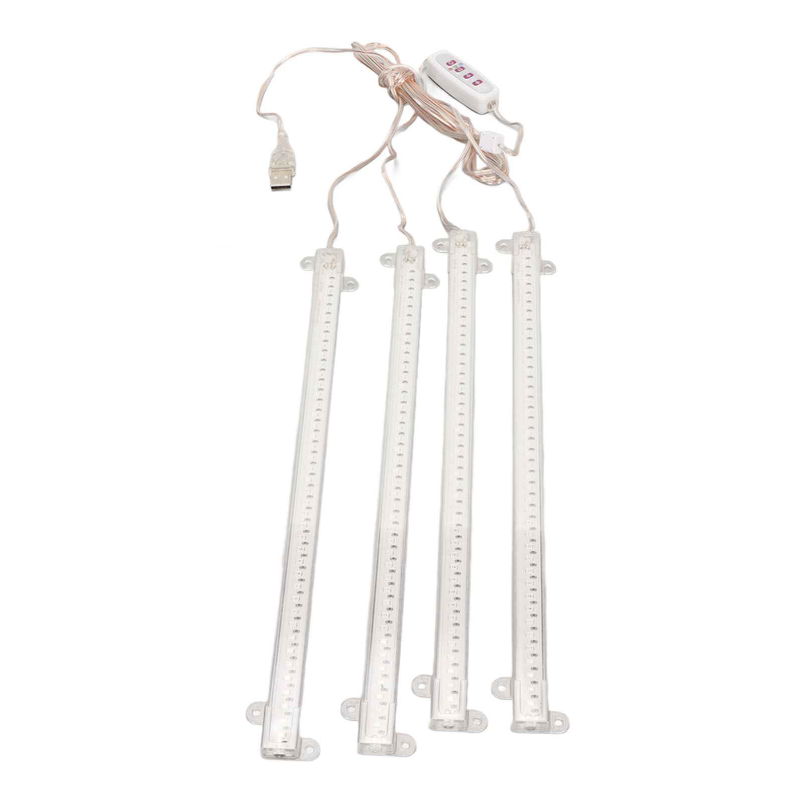 Pflanzenlampe, 4-flammig, Usb-anschluss, Dimmbar, Timerfunktion, Vollspektrum-led Für Den Anbau Von Zimmerpflanzen, Sukkulenten, 4,3 W, 84 Rote Und 84 Blaue Leds