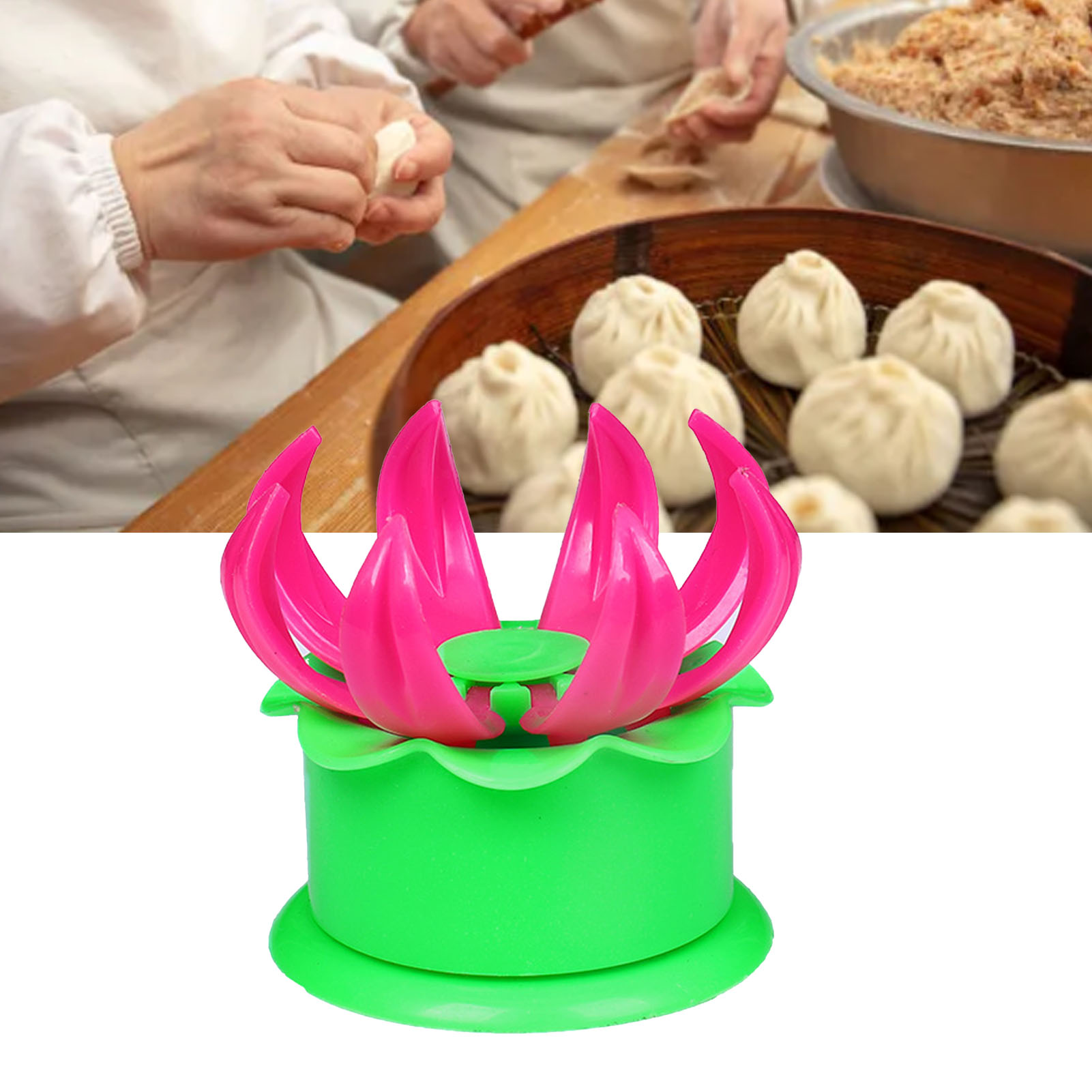 Grüne Brötchenbackform Mit Einzigartigem Design. Langlebig, Praktisch Und Einfach Zu Verwenden. Multifunktional Und Zuverlässig, Ideal Zum Backen Von Dampfbrötchen In Der Küche.