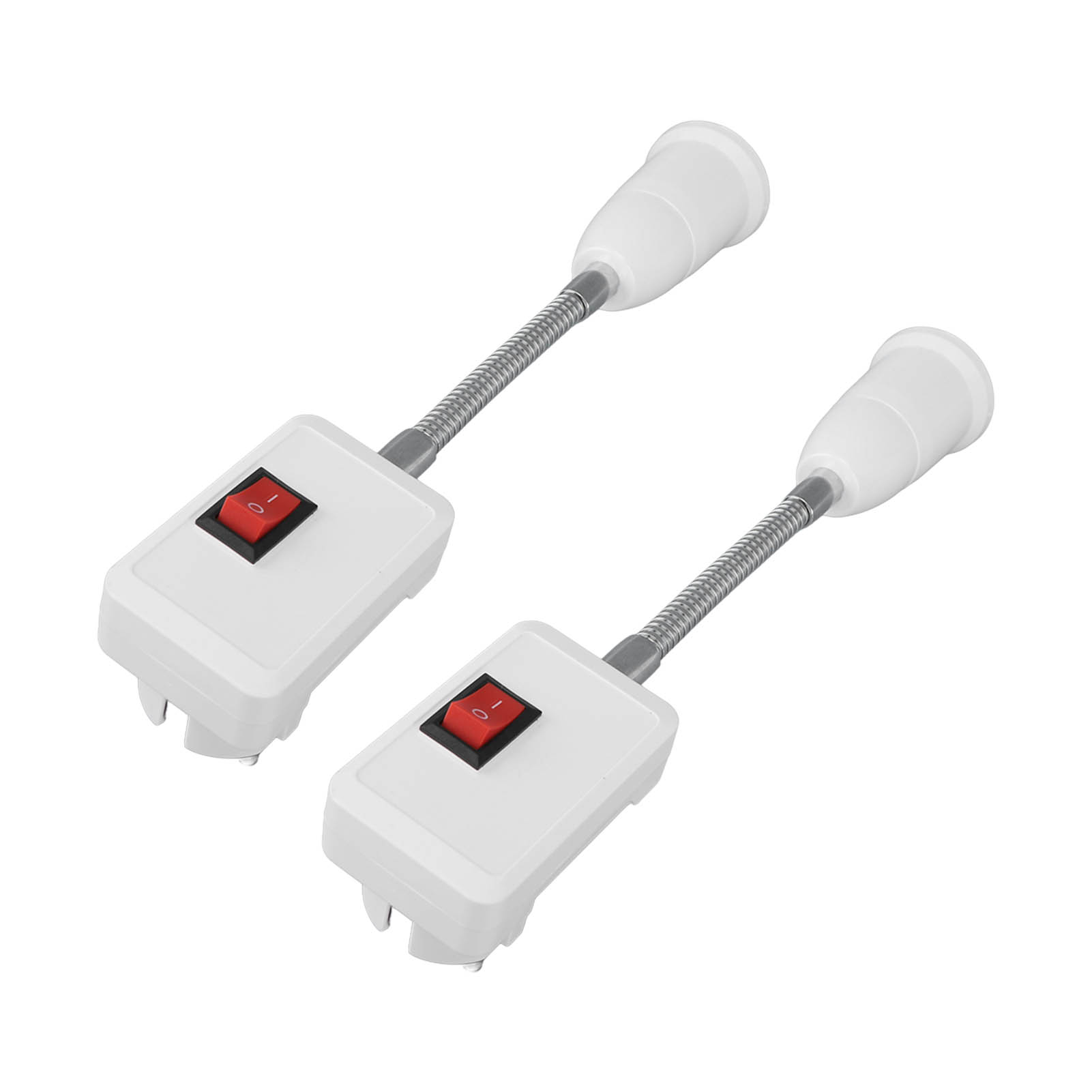 2 Stück E27/e26-lampenfassungen Mit Schalter, 360°-universalverlängerungskabel, 110–240-v-eu-stecker
