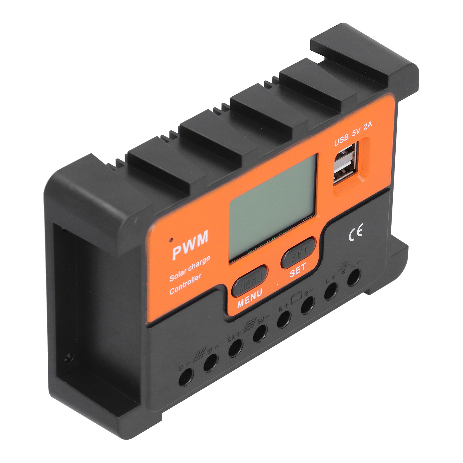 12v/24v 30a Solar-laderegler Mit Schutzschaltung, Zwei Usb-anschlüssen, Einstellbaren Parametern Und Lcd-display