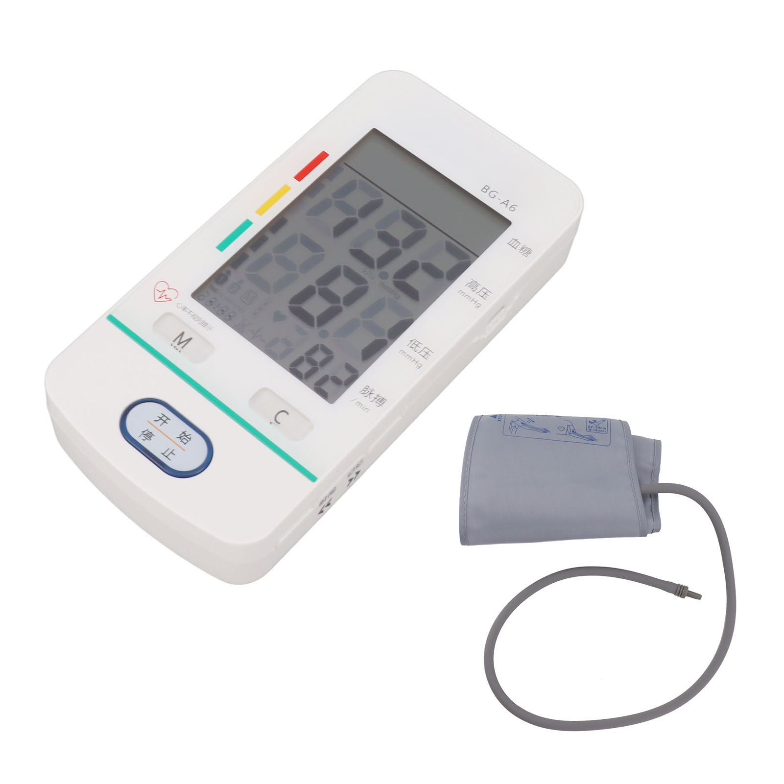 Blutzuckermessgerät, Blutdruckmessgerät Mit Manschette, Blutzuckertest-set Mit Teststreifen, Präzises Digitaldisplay, Sprachübertragung