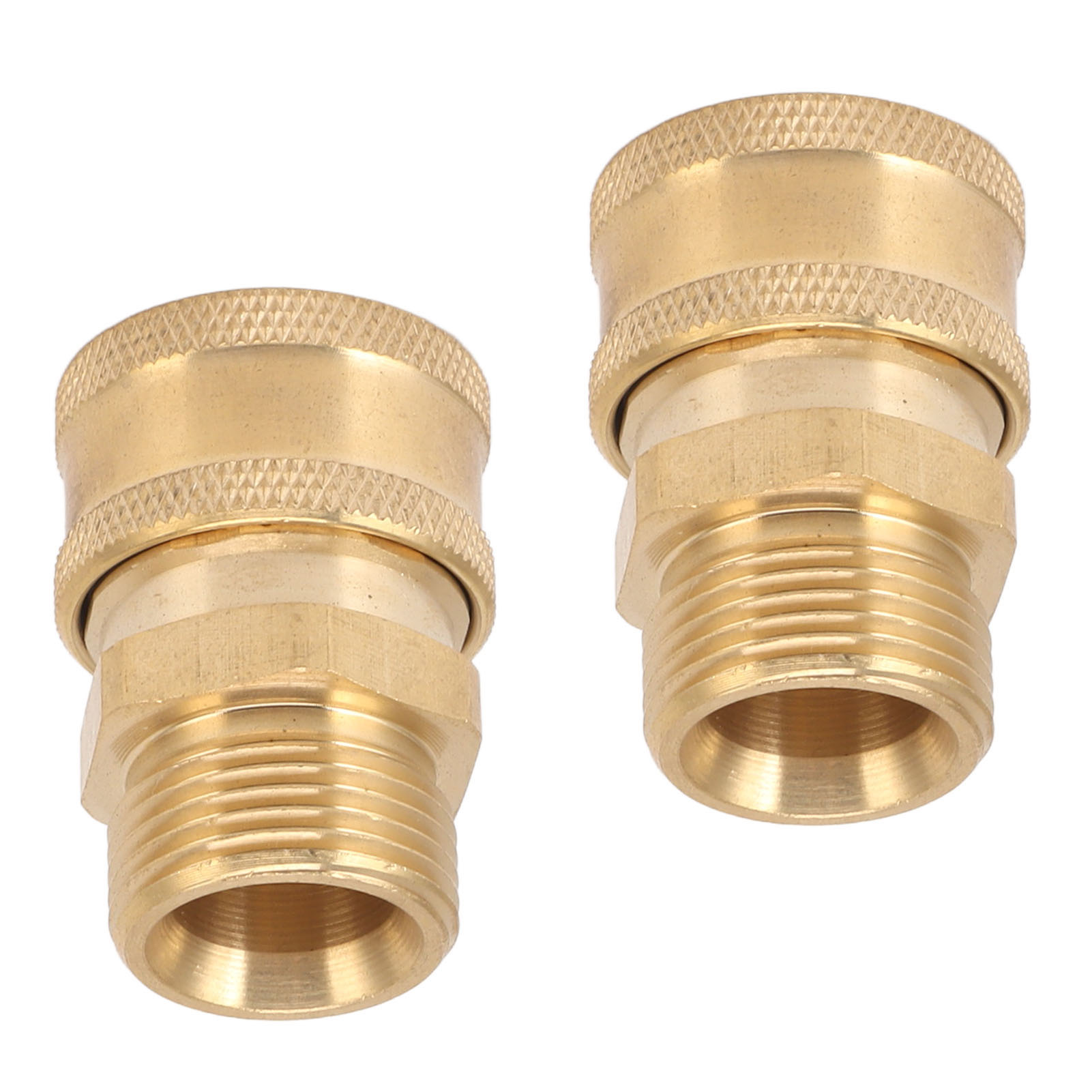 2 Stück M22 Hochdruckreiniger-adapter Aus Reinem Kupfer, 3/8 Zoll Npt-innengewinde Auf M22-außengewinde, Innendurchmesser 15 Mm / 0,59 Zoll