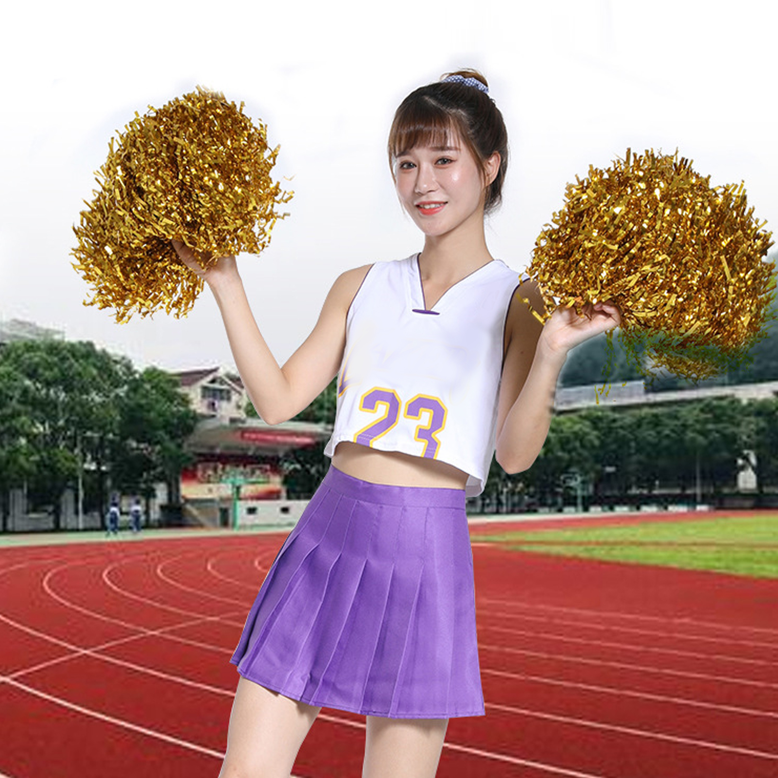 Wiederverwendbare Cheerleading-pompons, Bunt, Mit Lichteffekt, Aus Kunststoff, Basketball, Baseball, Farbe Nach Zufallsauswahl
