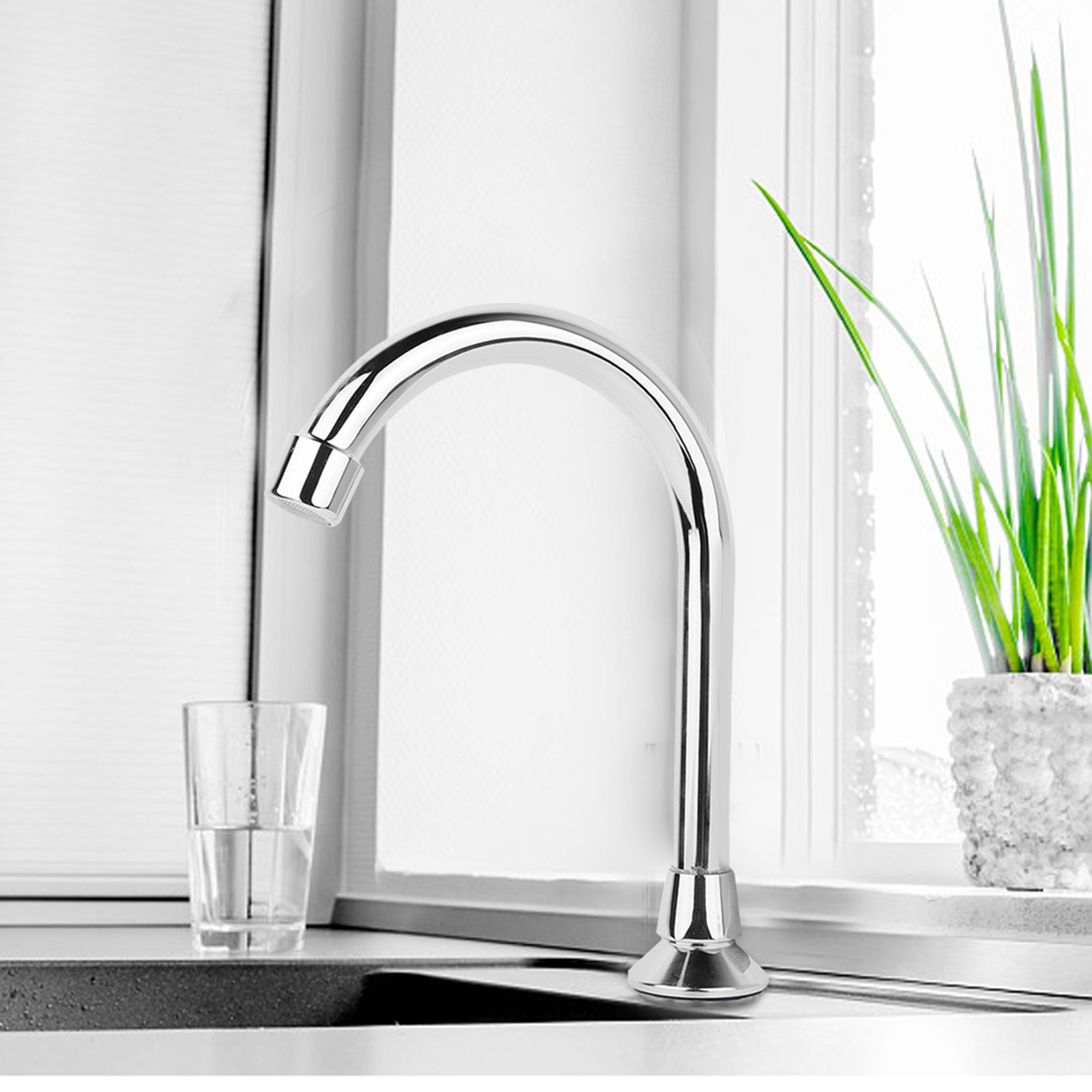 G1/2" Badezimmer-labor-waschbecken-fußpedalarmatur, Medizinischer Warm- Und Kaltwasserhahn Aus Kupfer