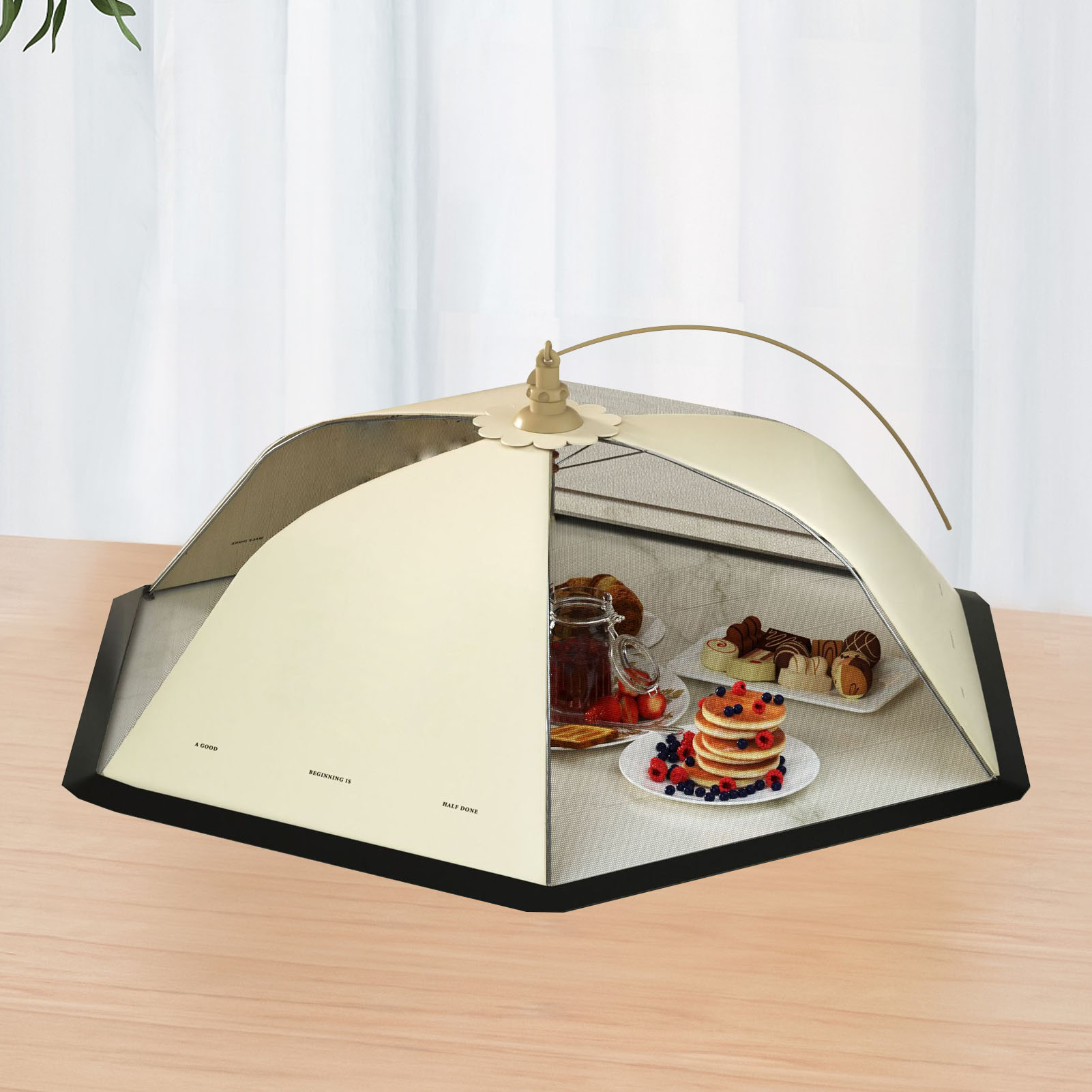 Diese Faltbare Und Wiederverwendbare Netzabdeckung Für Lebensmittel Eignet Sich Perfekt Für Sommercamping, Picknicks Und Andere Aktivitäten In Innenräumen. Sie Ist In Reinem Englisch.