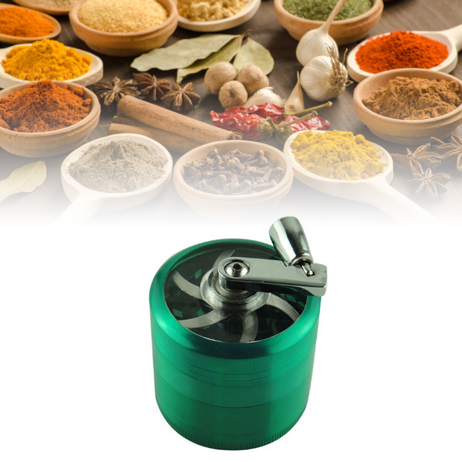 Handkurbel-gewürzmühle, Einfache Manuelle Bedienung, Kompakt, Leicht Zu Reinigen, Gewürzmühle Aus Zinklegierung Für Küche Und Haushalt, Umweltfreundlich