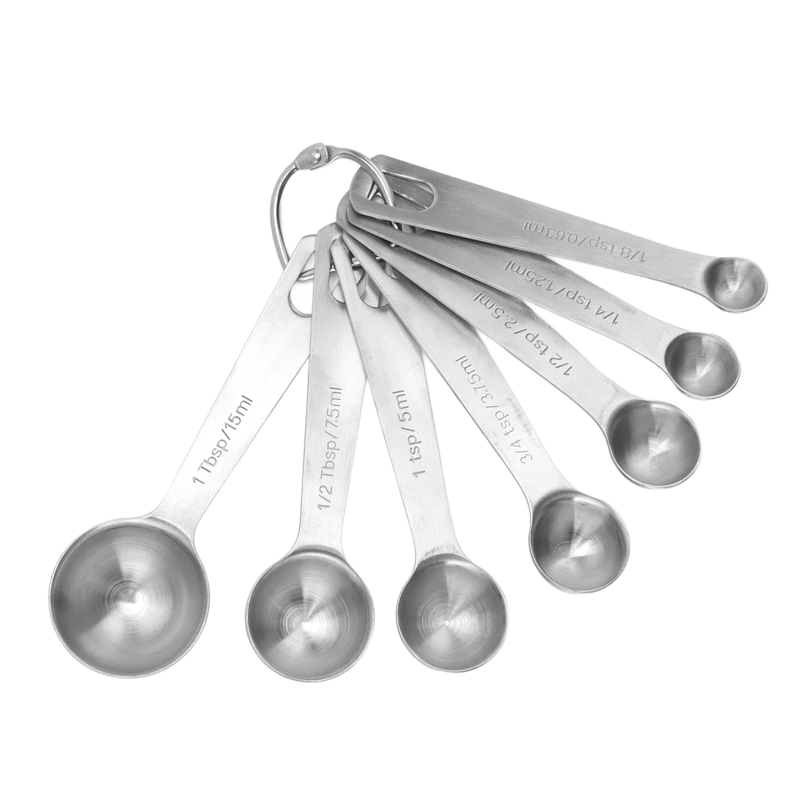Set Mit 7 Messlöffeln Aus Edelstahl, Kleine Messlöffel, Backwerkzeug Für Trockene Oder Flüssige Lebensmittel