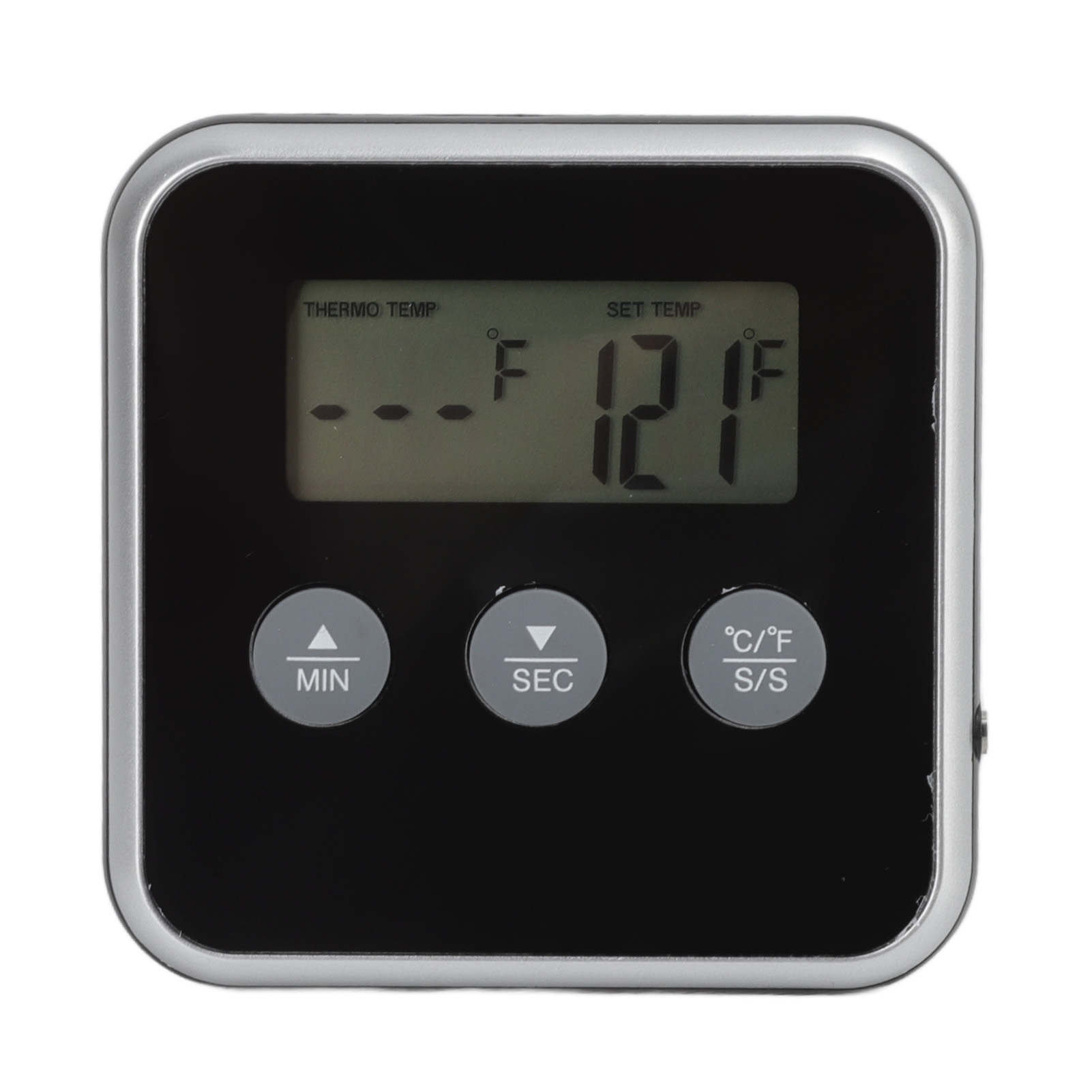 Grillthermometer Mit Lcd-anzeige Und Langer Sonde, 2 Stück, Digitales Fleischthermometer Mit Timer Für Industriegrills