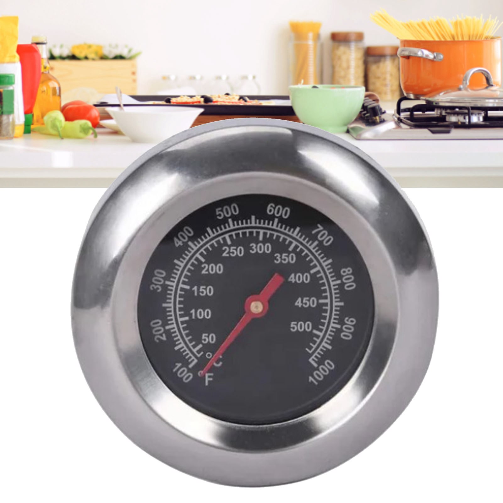 Hochpräzises Grillthermometer Aus Legiertem Stahl Mit M10-gewinde, Transparenter Skala, Einfacher Montage, Geeignet Für Küche Und Camping