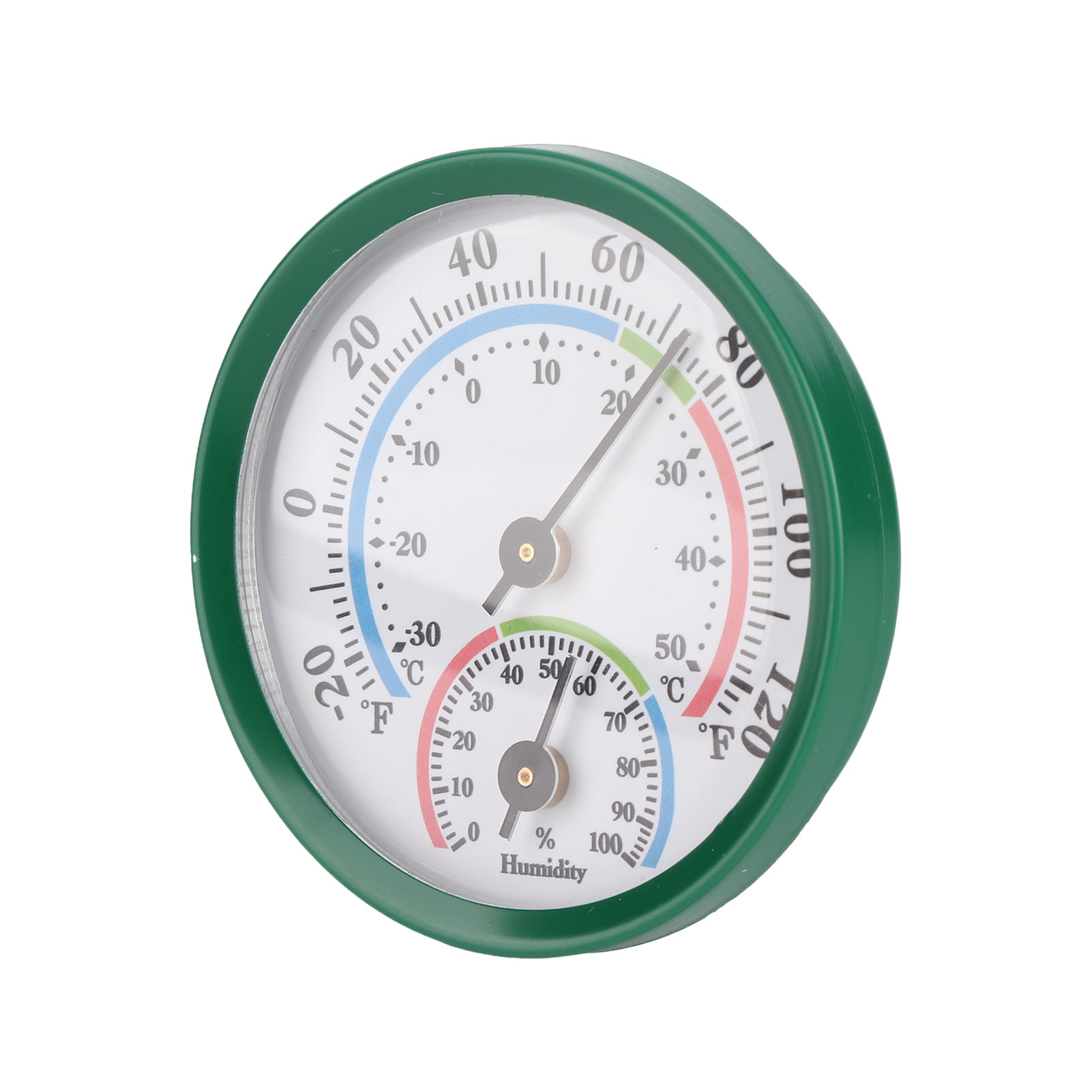 Miniaturthermometer Mit Temperatur- Und Feuchtigkeitsanzeige, Innentemperaturmesser, Th103b-anzeige, Grünes Gehäuse, Zifferblattfarbe