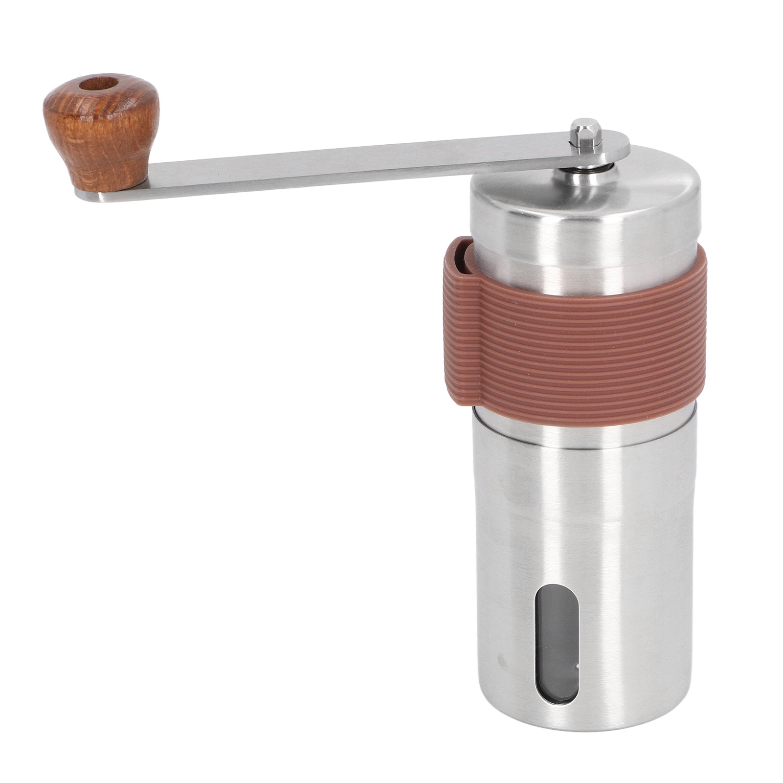 Tragbare Manuelle Kaffeemühle Aus Edelstahl, Mini-kaffeemühle Aus Keramik Für Camping, Küche Und Büro, Braun