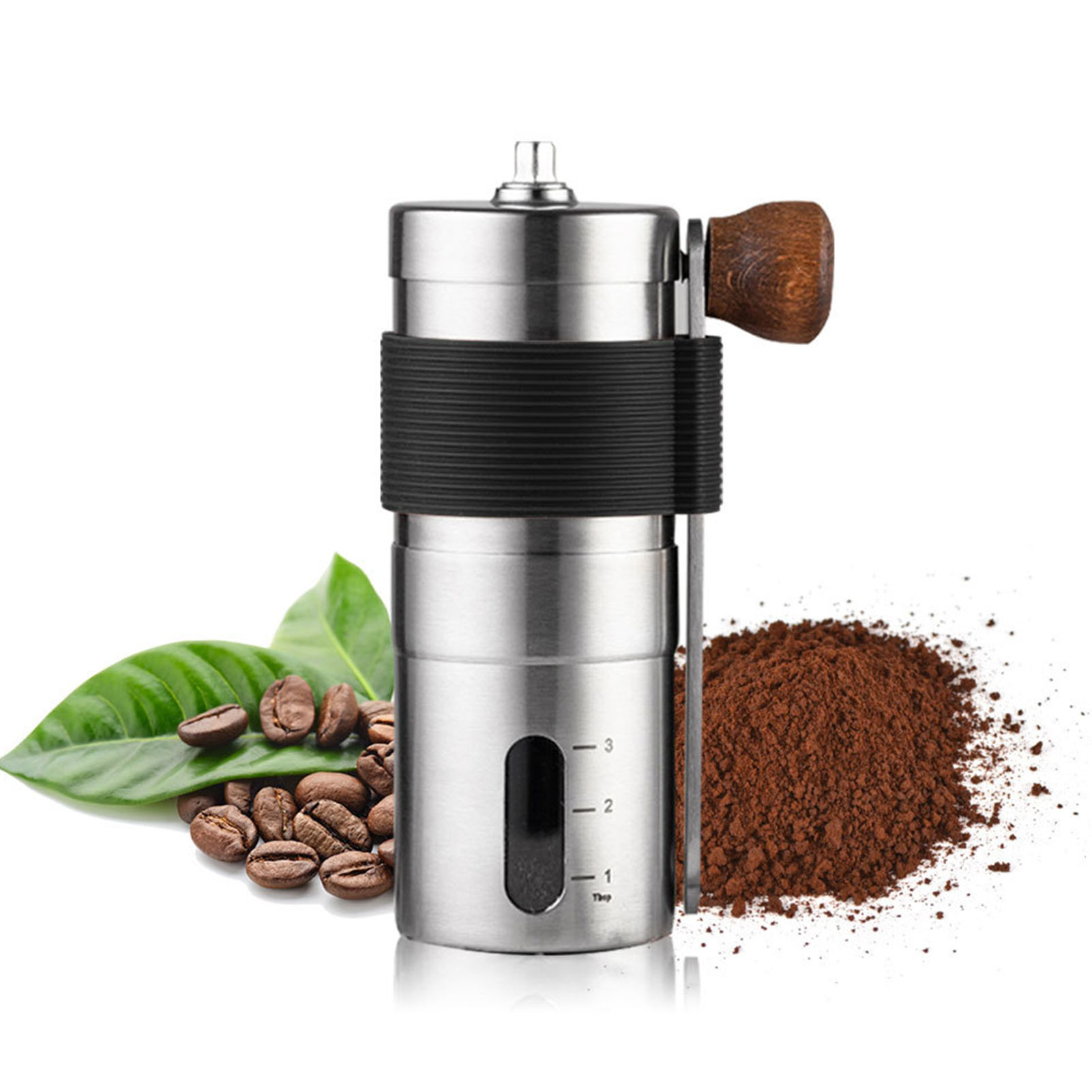 Manuelle Kaffeemühle Mit Einstellbarer Mahlgröße, Kaffeebohnenmühle Aus Edelstahl Für Den Heimgebrauch