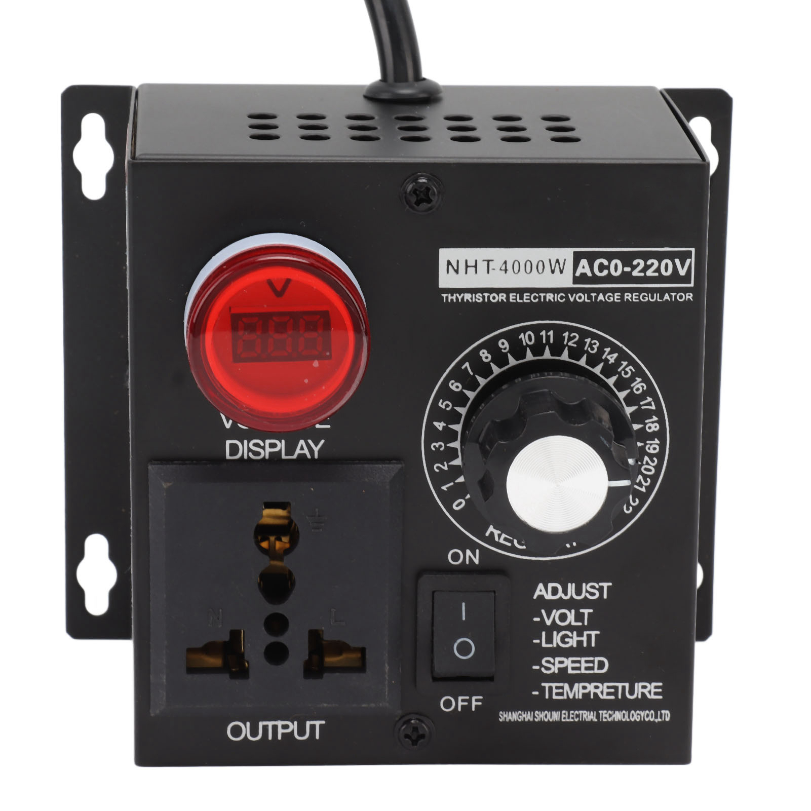 Elektronischer 4000-w-scr-spannungsregler, Motordrehzahlregler, Dimmer, Thermostat, Weitbereichsspannung, 100–220 V, Eu-stecker