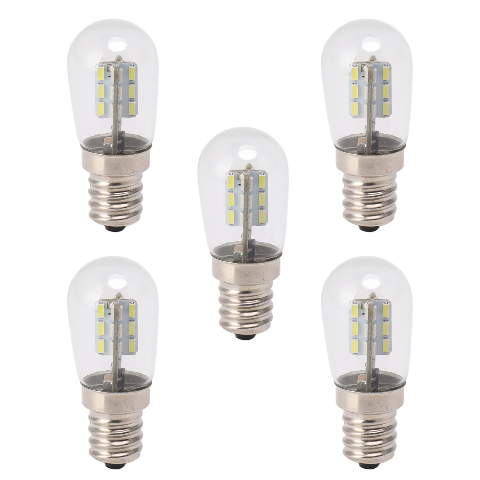5 Stück E12 Hochleistungs-led-kühlschranklampen (120 V) Mit 24 Leds, Weißes Licht