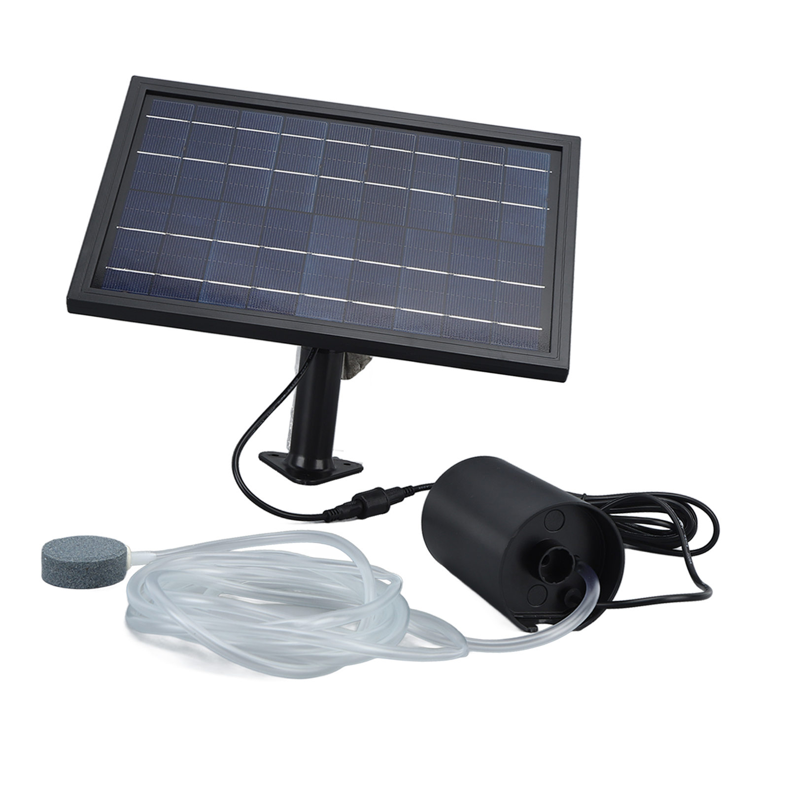 Solar-luftpumpe Mit 2 Sprudelsteinen Und Schlauch, 8 W, 10 V, 2400 Mah, Abs Und Polysilizium, Solar-sauerstoffpumpe Für Teich Und Pool