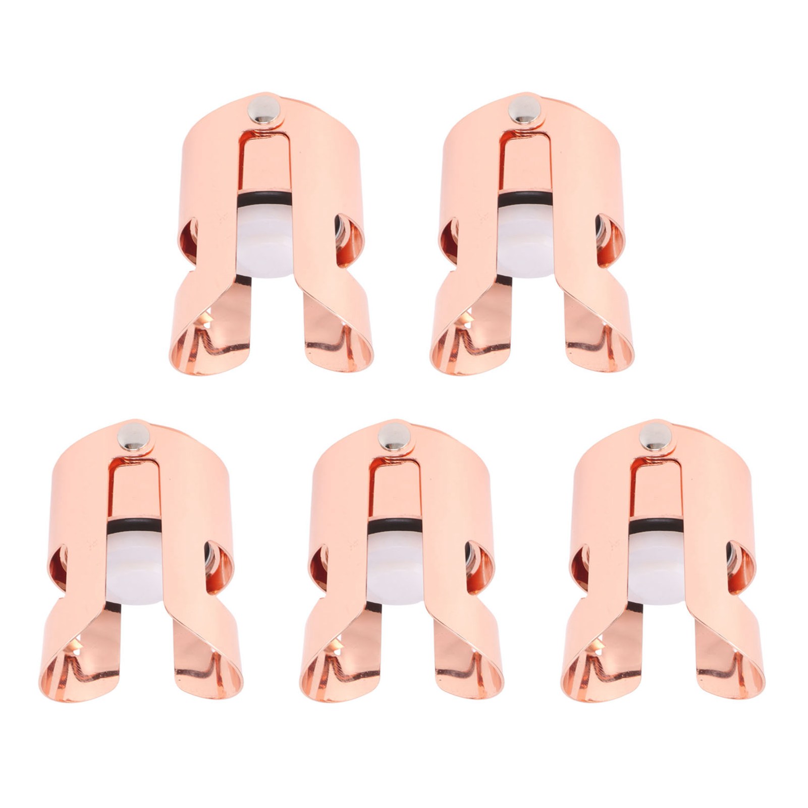5er-pack Wiederverwendbare Champagnerflaschenverschlüsse Aus Edelstahl Für Sektflaschen In Roségold