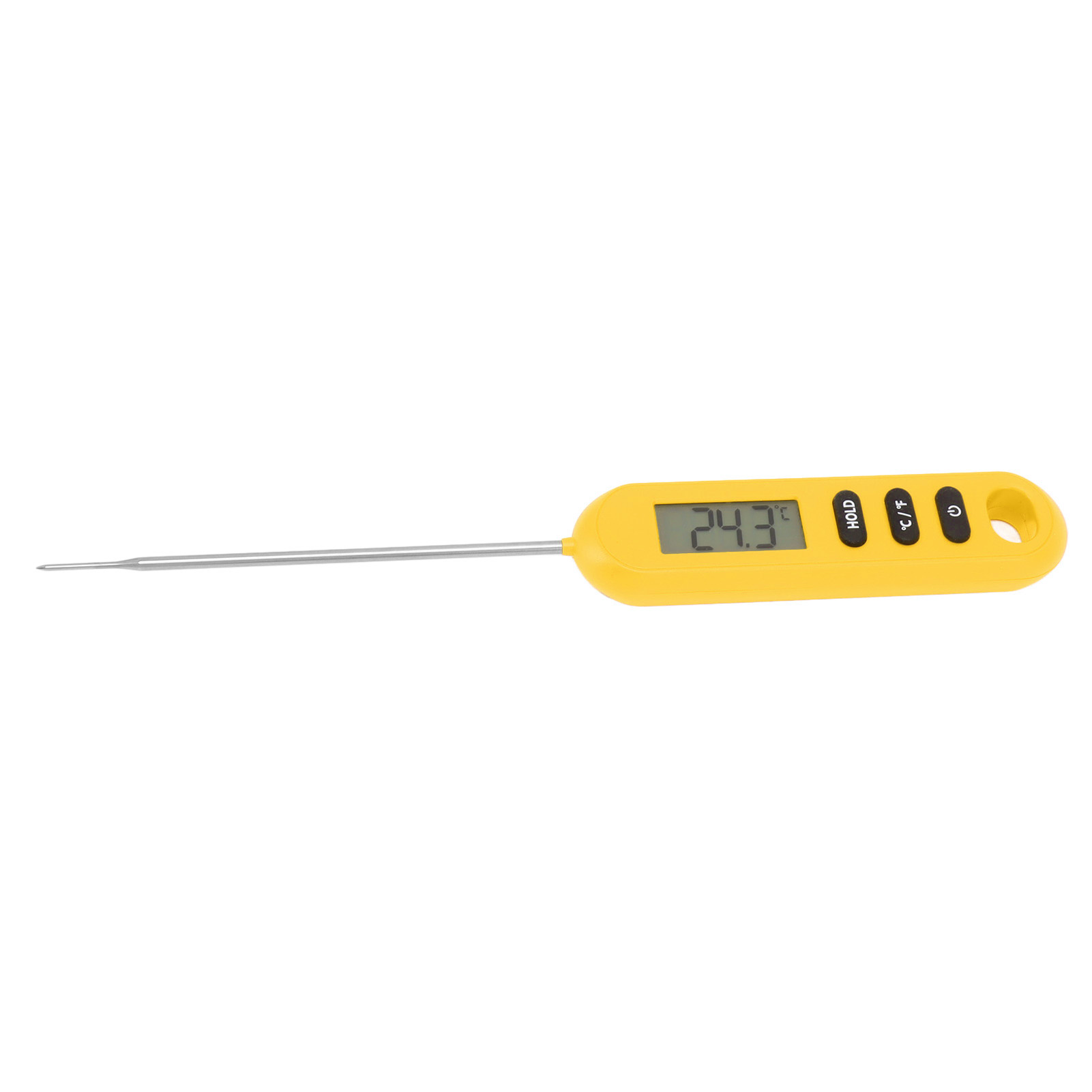 Fleisch- Und Lebensmittelthermometer, Sofortablesungsthermometer, Digitales Koch- Und Grillthermometer Mit Langer Sonde, Orange