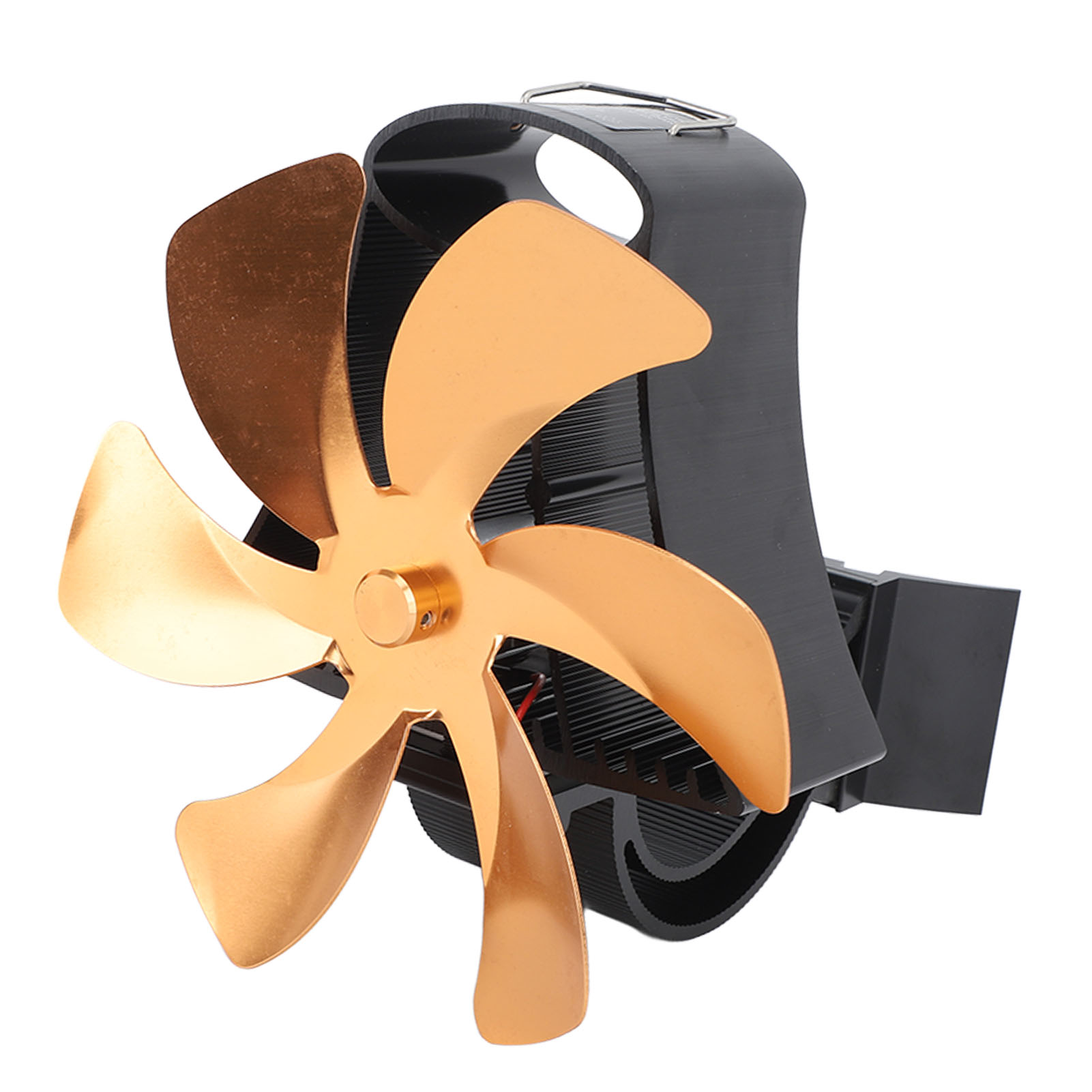 Magnetischer Wandventilator Mit 6 Flügeln Für Wärmebetriebene Öfen, Kaminventilatorrohre, Magnethalterung Für Holzöfen, Gold
