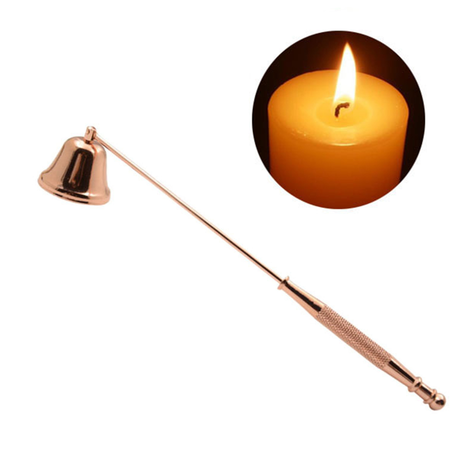 Glockenförmiger Kerzenlöscher, Verzinkt, Eisen, Für Den Hausgebrauch, Roségold