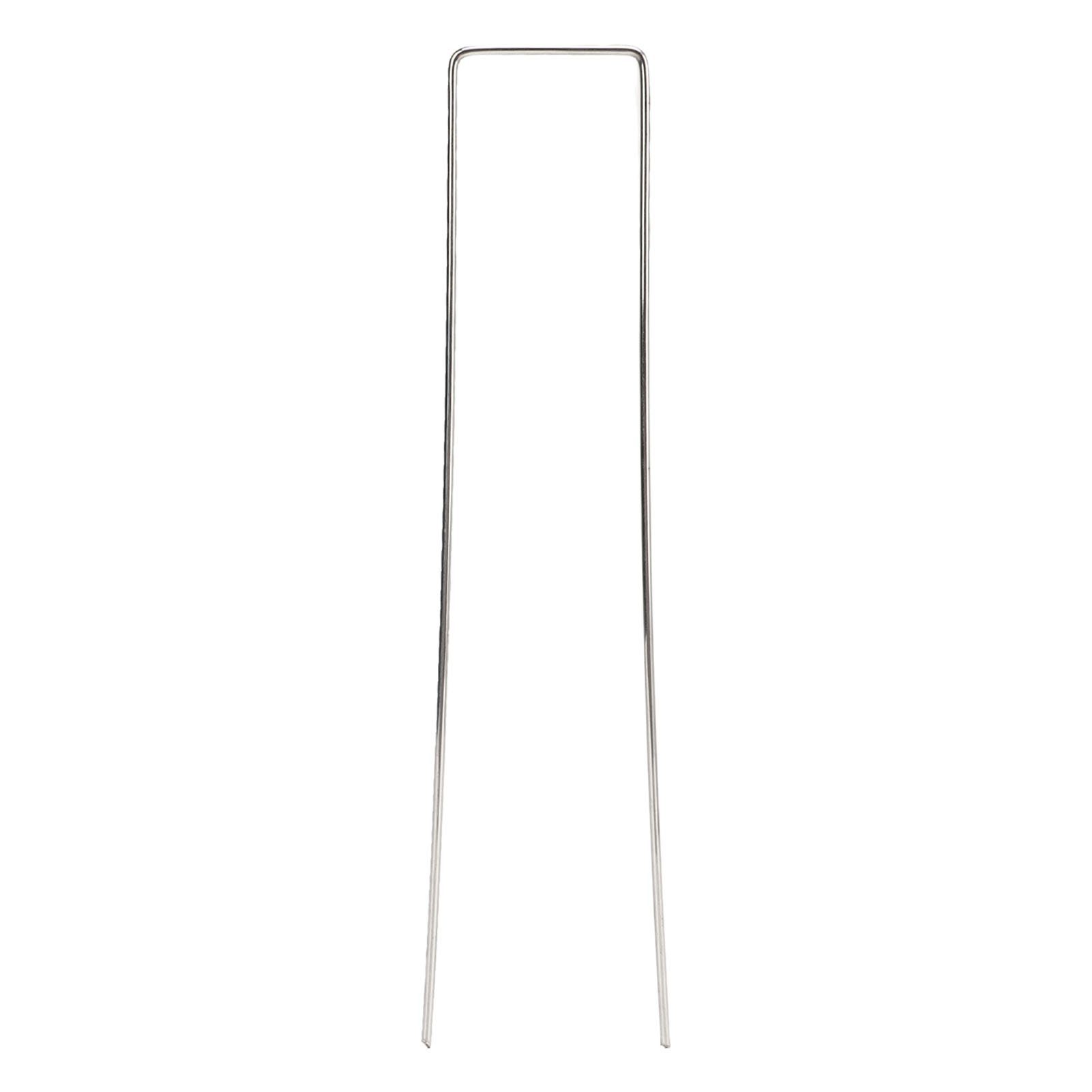 100 Stück U-förmige Gartenpfähle Aus Verzinktem Stahl Für Unkrautbekämpfung Und Rasendekoration, Rauheit 2,5 Mm / 0,10 Zoll