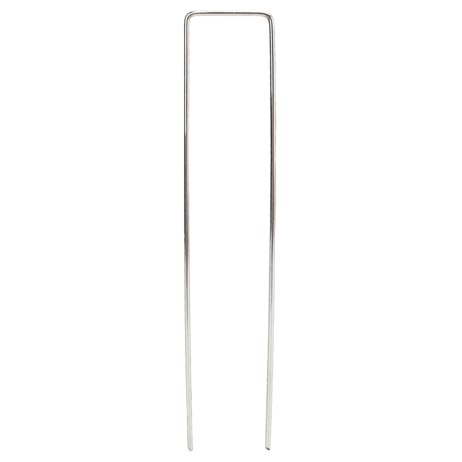 100 Stück U-förmige Gartenpfähle Aus Verzinktem Stahl Für Unkrautbekämpfung Und Rasendekoration, Rauheit 3 Mm / 0,12 Zoll