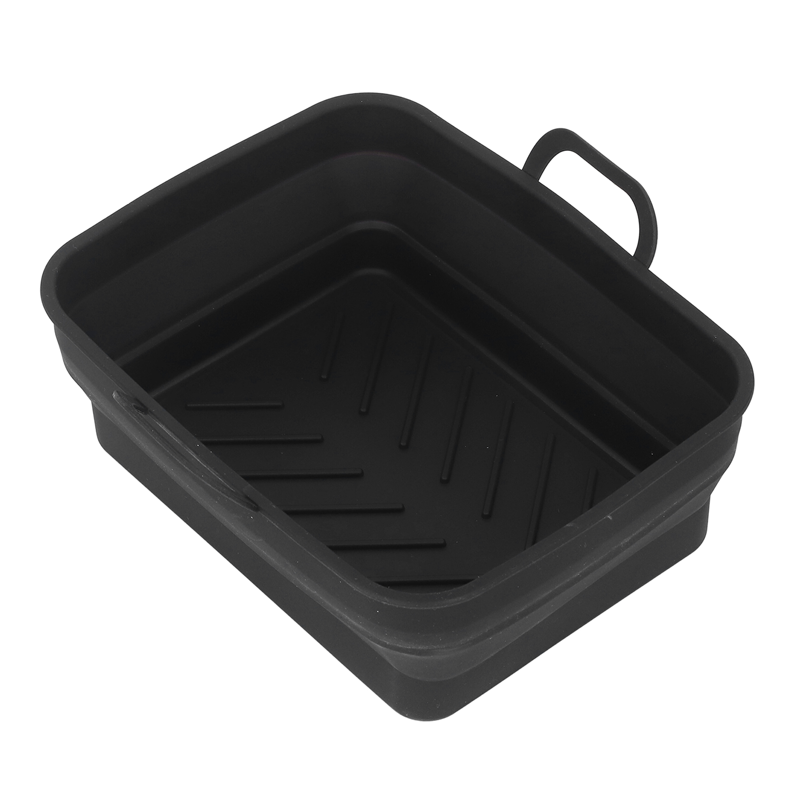 Rechteckige Frittierschale Aus Silikon Für Heißluftkocher, Ersatzteil Für Küchenzubehör, Schwarz