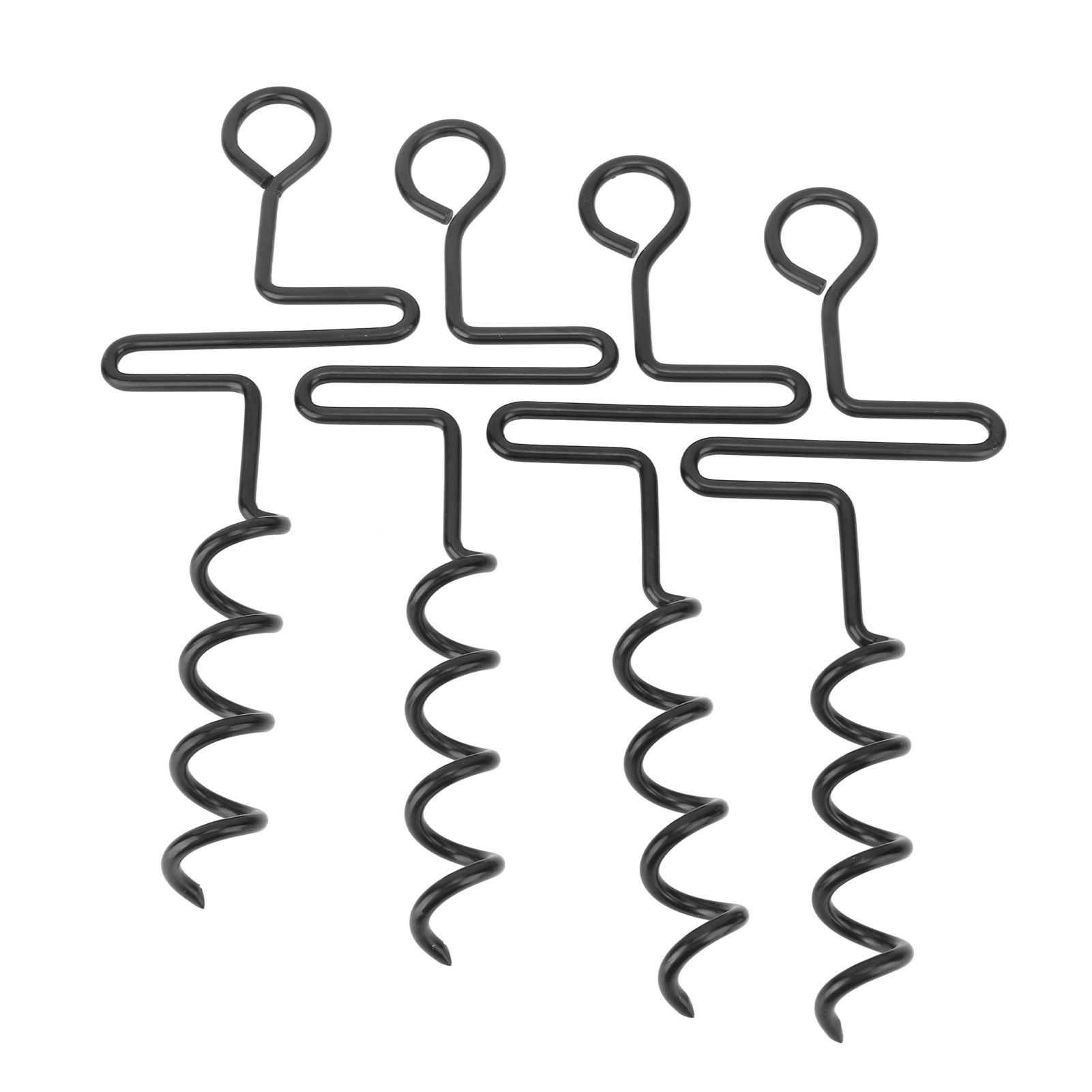 4 Stück Spiralförmige Zeltnägel, Eisen, Stabil, Spiralförmig, Langlebig, Spiralförmige Zeltnägel Für Zelte, Trampoline Und Gartenzäune