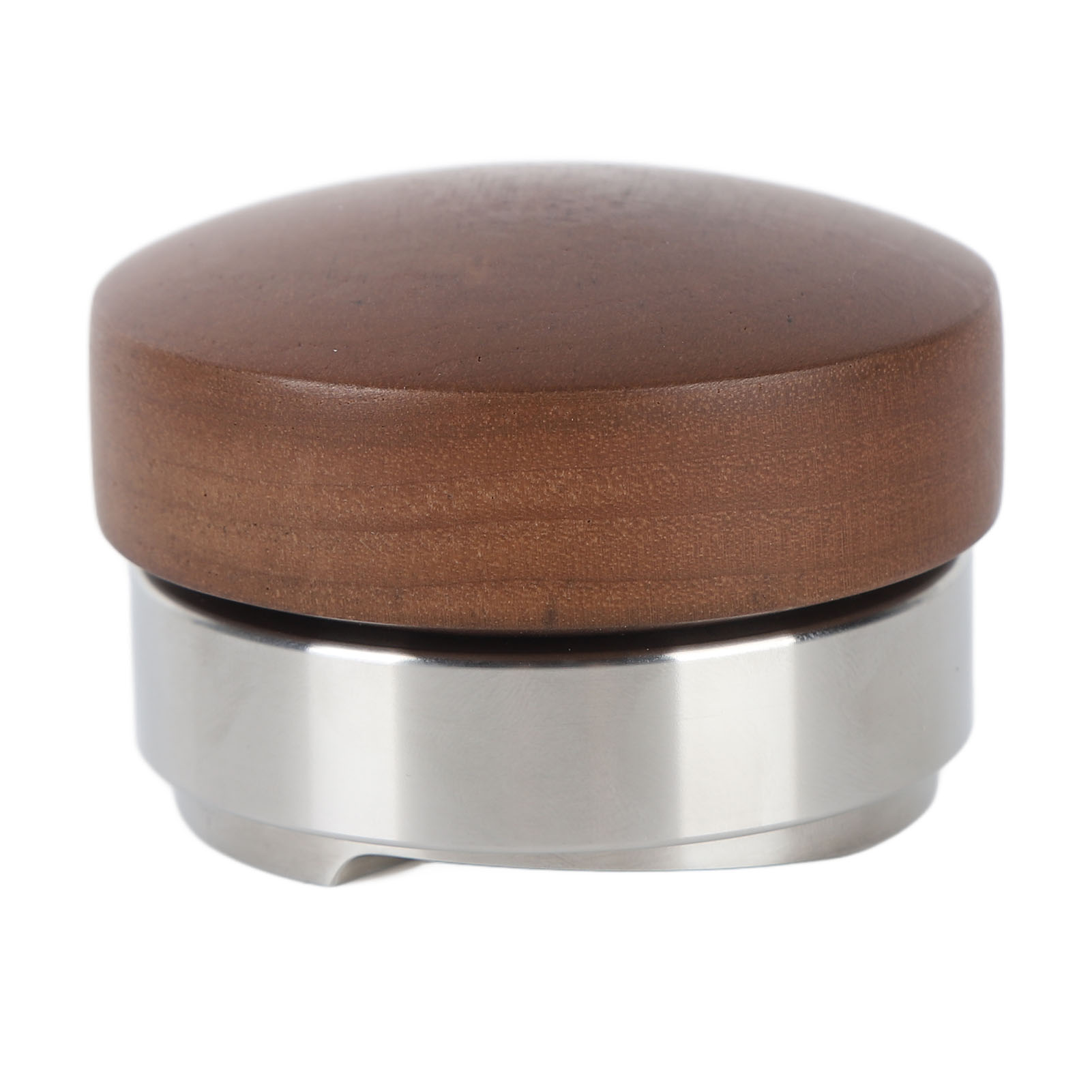 58-mm-kaffeeportionierer-tamper, Einstellbare Tiefe, Kaffeenivellierwerkzeug, Mit Walnussholzgriff