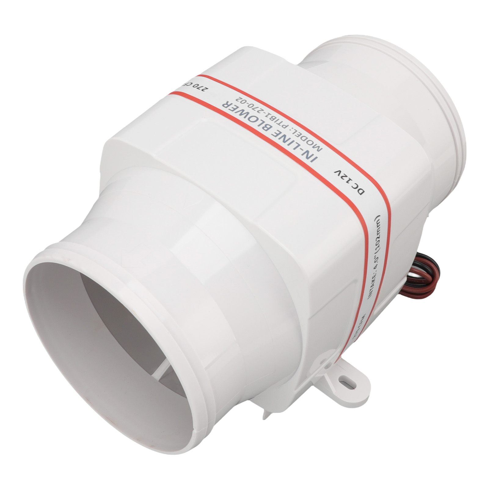 12-v-elektro-inline-gebläse, Abs-gehäuse, Für Bilgenentlüftung Von Schiffsmotoren, Kabinenlüfter, 4 Zoll