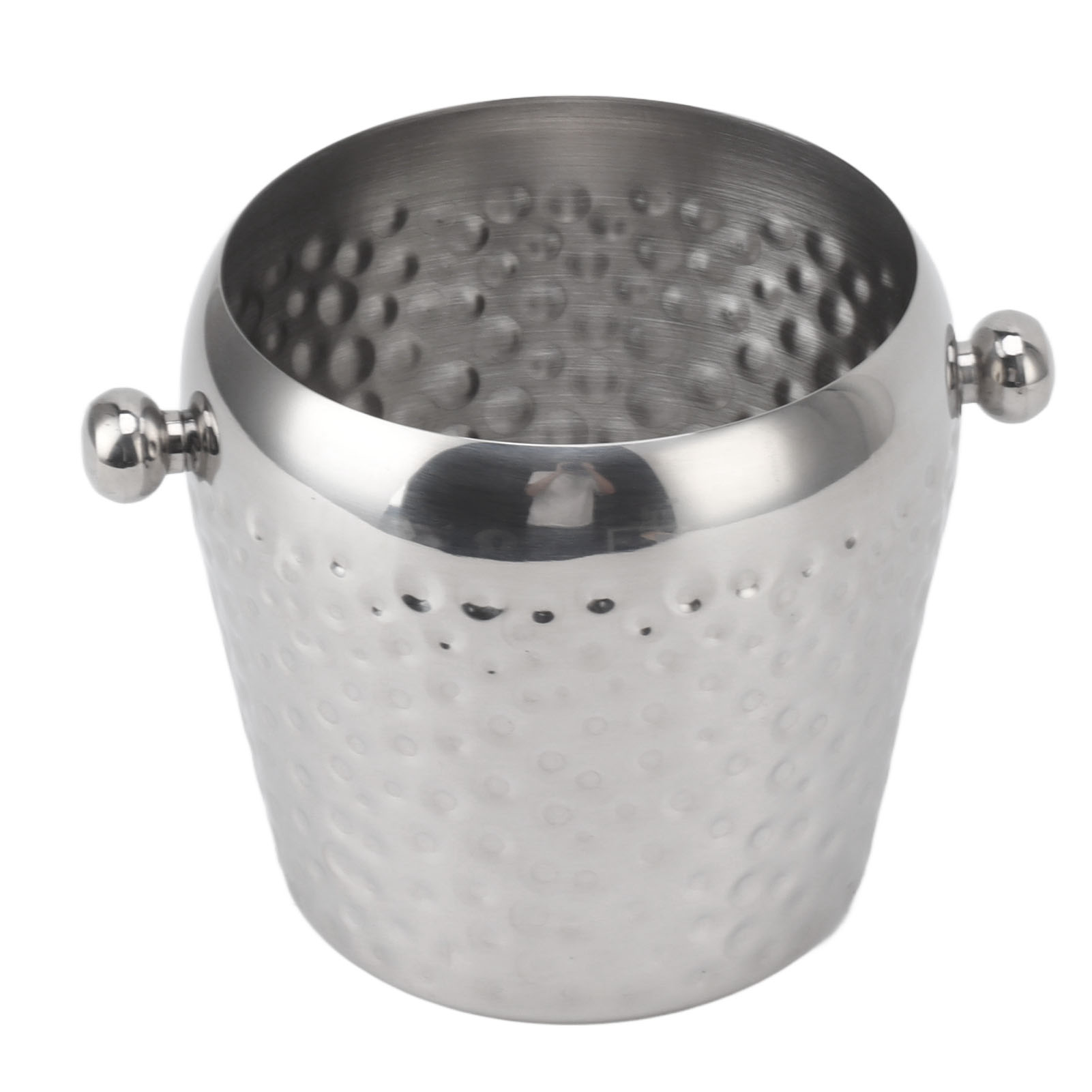 Mini-eisbehälter Aus Edelstahl, Isoliert, Gefroren, Für Wein, Champagner, 1 L, Silber