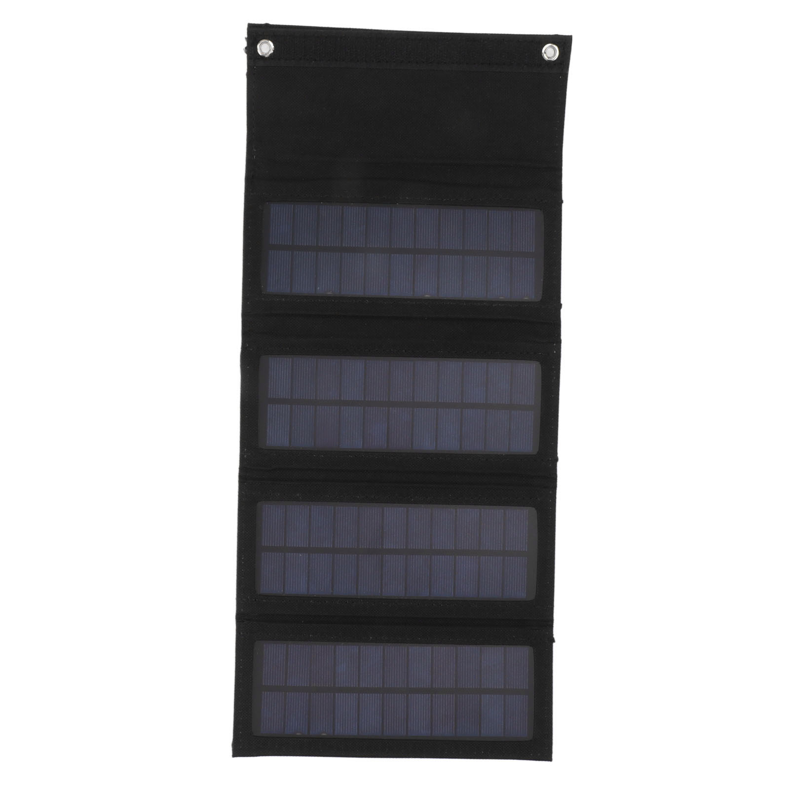 40-w-solarpanel-ladetasche (4-fach Faltbar), Monokristallines Solarpanel-ladegerät Für Outdoor-aktivitäten Wie Camping Und Wandern, Notladung, Schwarz