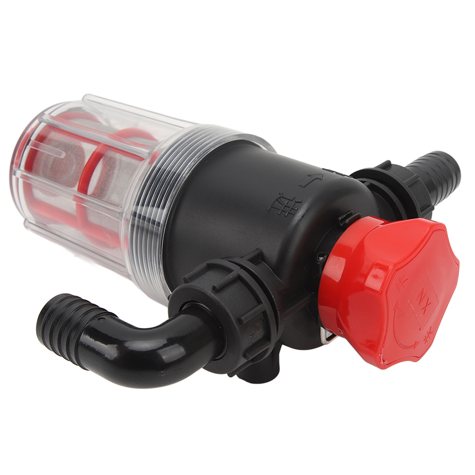 Wasserpumpenfilter Mit 60-mesh-edelstahlsieb, Hochleistungs-rohrleitungsfilter, Transparentes Design, 25-mm-anschluss (g1-rohr)