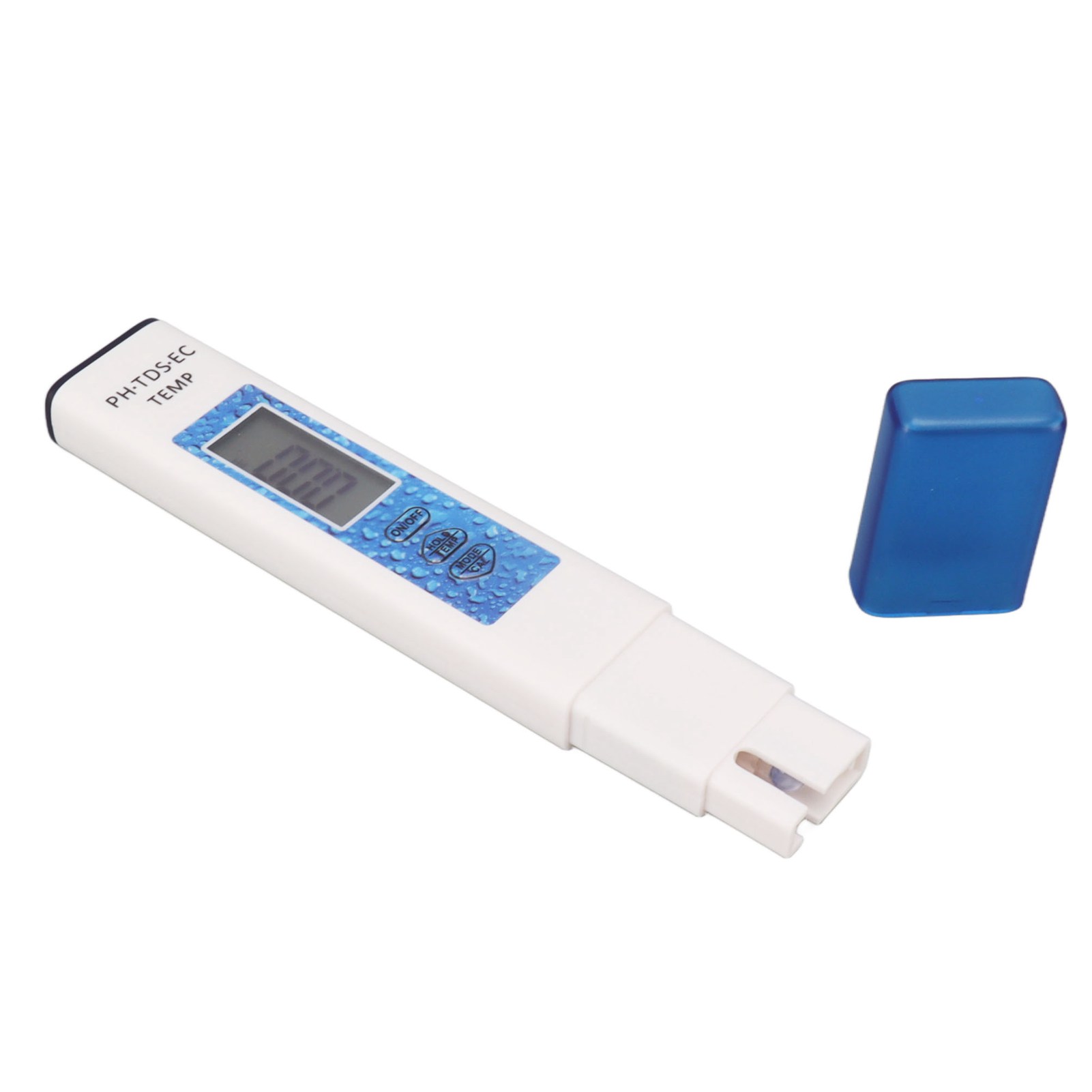 4-in-1-digital-wassertester, Präzise, Sensibel, Tragbar, Ph-wert, Tds, Ec, Temperatur, Wasserqualitätsmessgerät, Blau