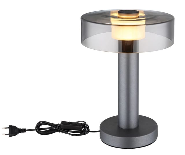 GLOBO LIGHTING LED Tischleuchte GRANT, LED fest integriert, Warmweiß, Tischlampe, Design, modern, Glas