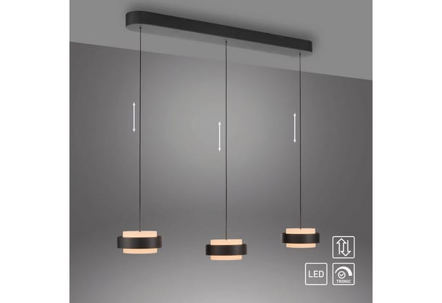 SCHÖNER WOHNEN-Kollektion LED Pendelleuchte ELMO, LED fest integriert, Warmweiß, SCHÖNER WOHNEN Kollektion, Comfort Lift, Dimmfähig per Tronicdimmer