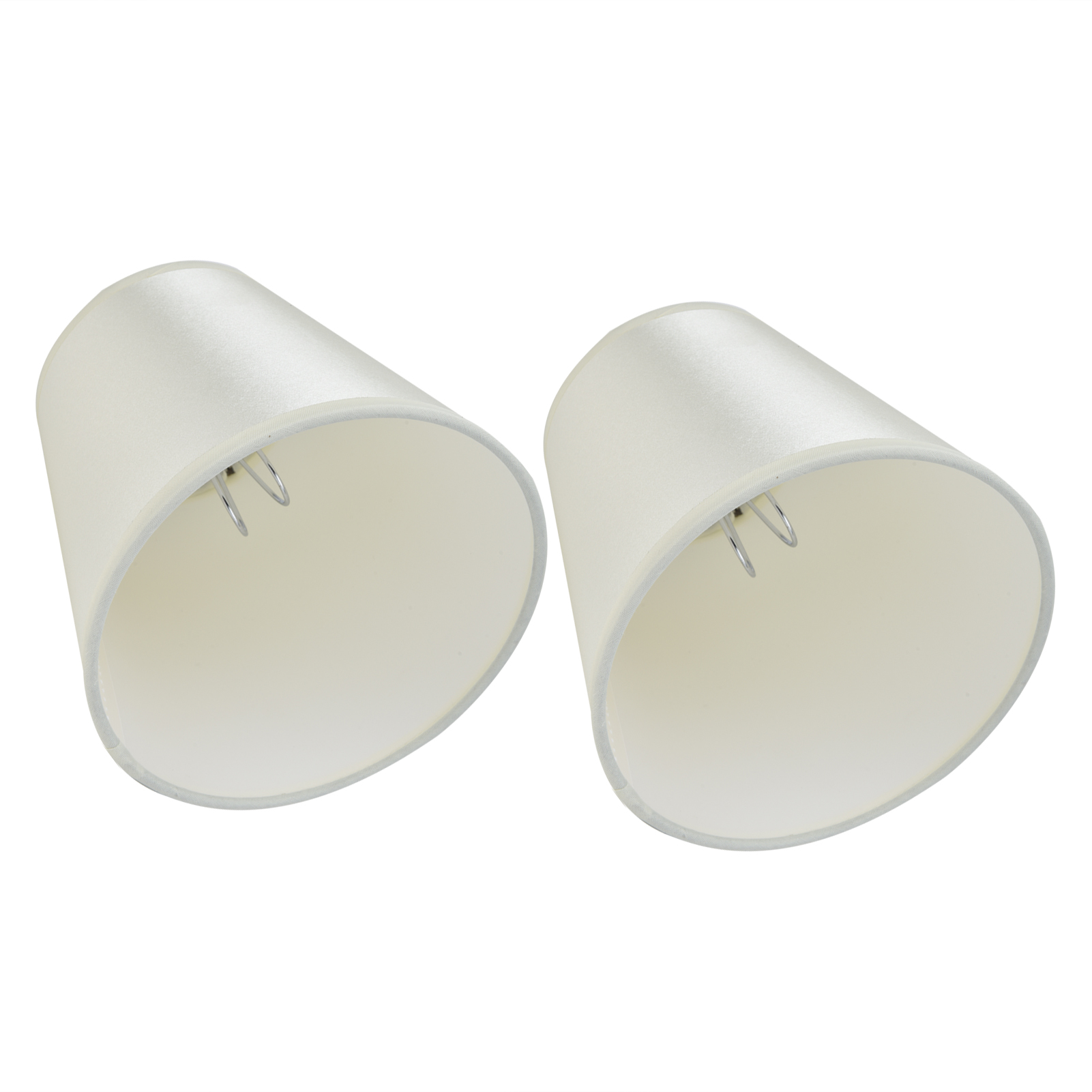 2 Moderne Stofflampenschirme Mit Klemme Für Kronleuchter, Wandlampen Und Tischlampen Mit E14-schraubgewinde, Pt11, Beige